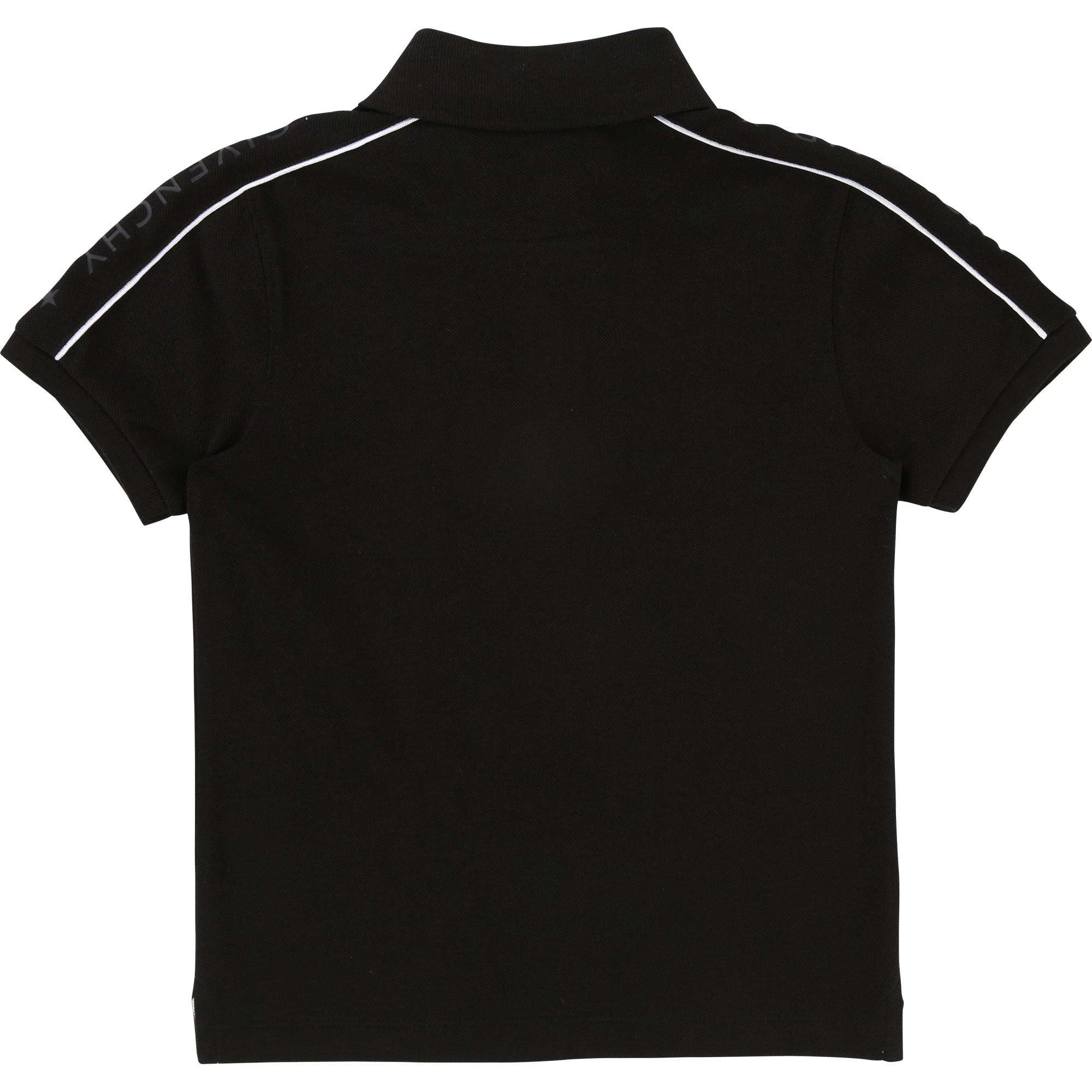 Boys Black Cotton Polo Shirt