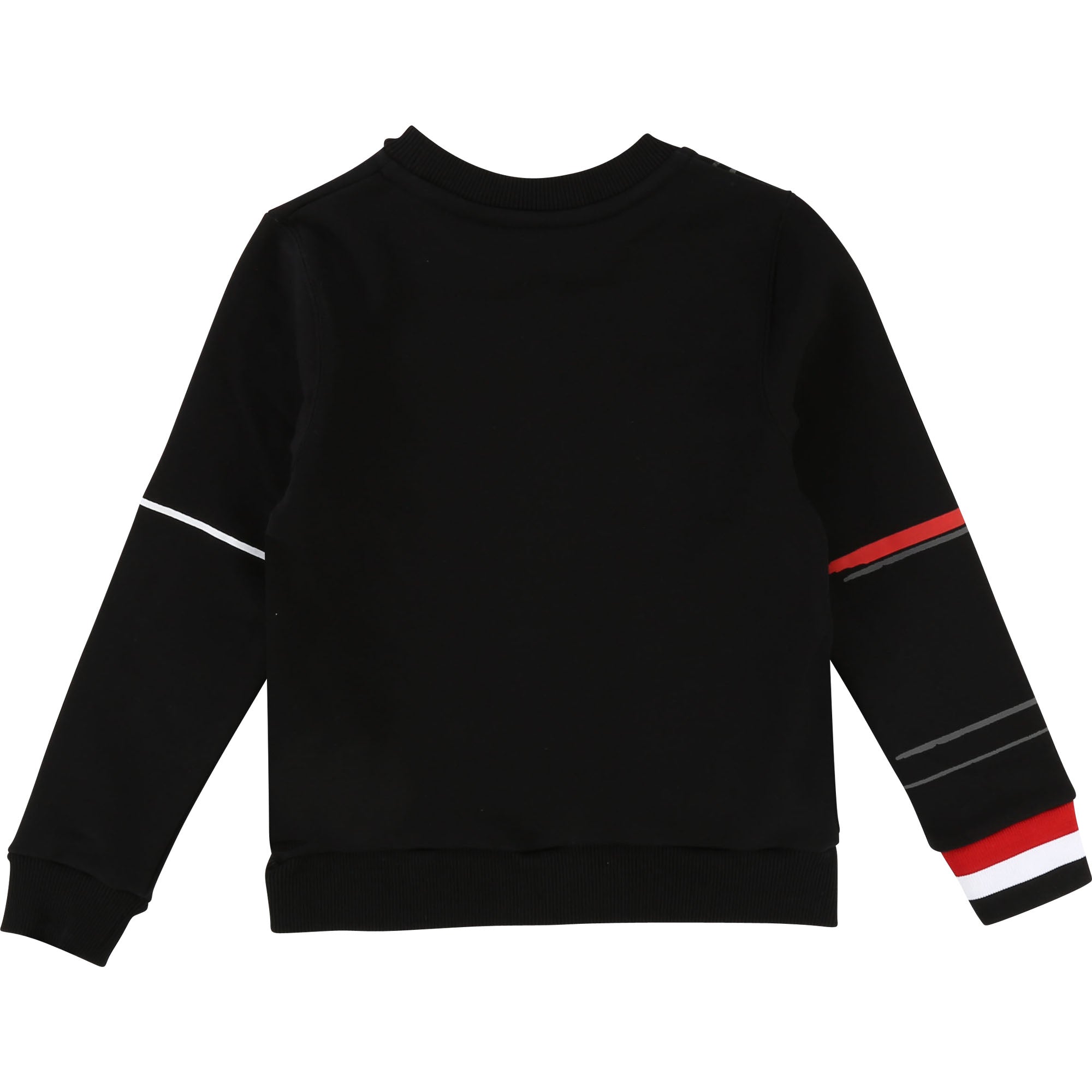 Boys Black Printed Cotton Sweatshirt