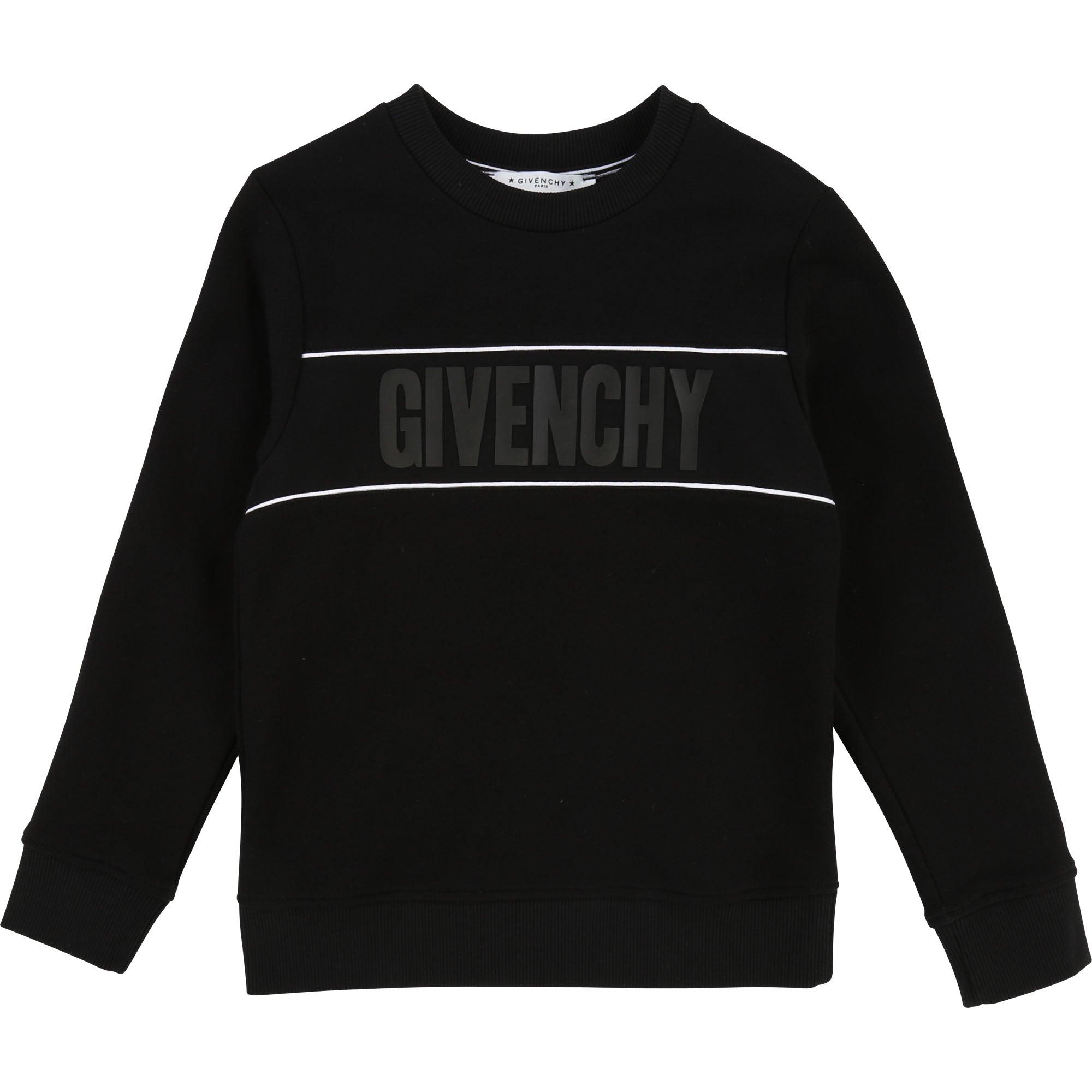 Boys Black Logo Cotton Sweatshirt