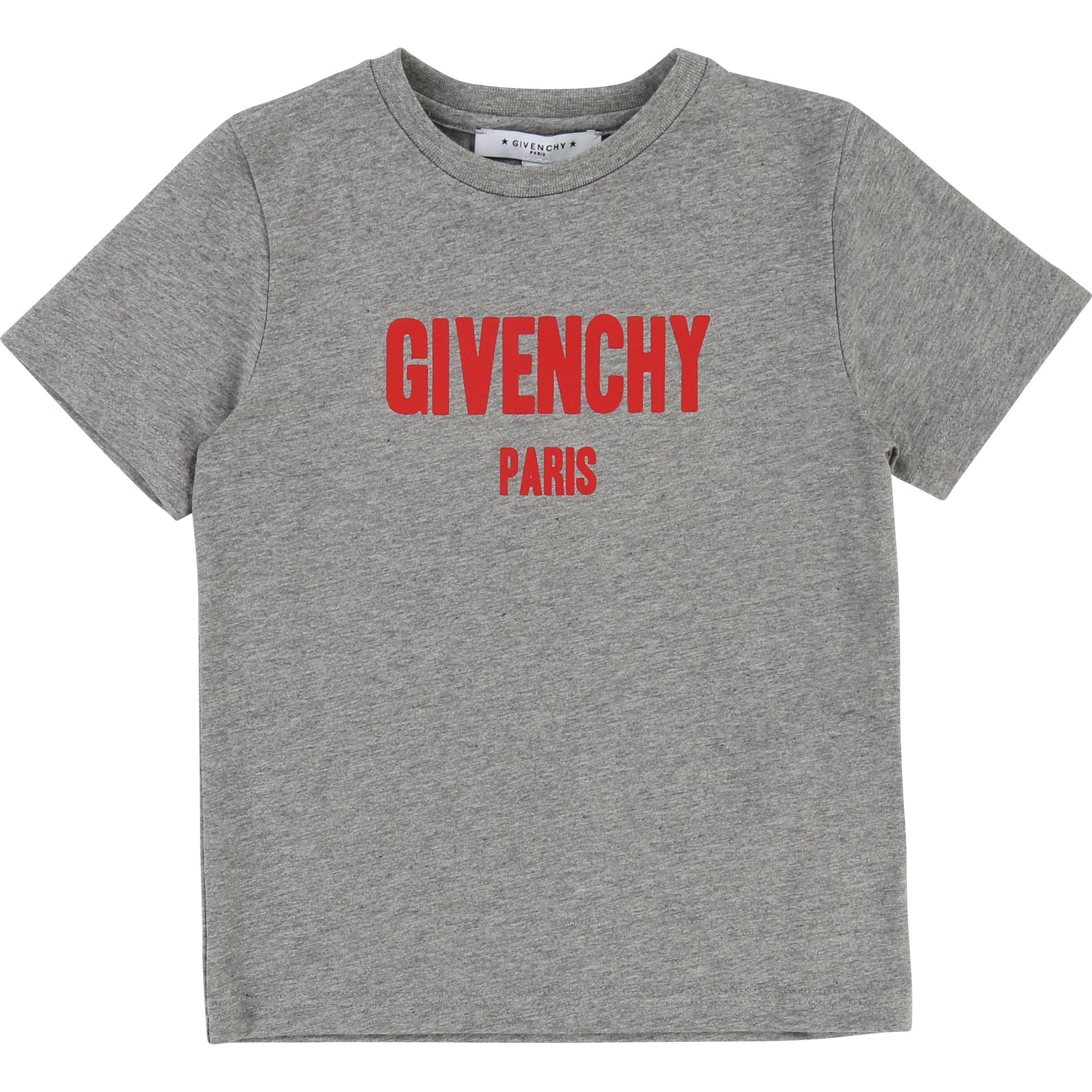 Boys Grey Chine Logo Cotton T-shirt