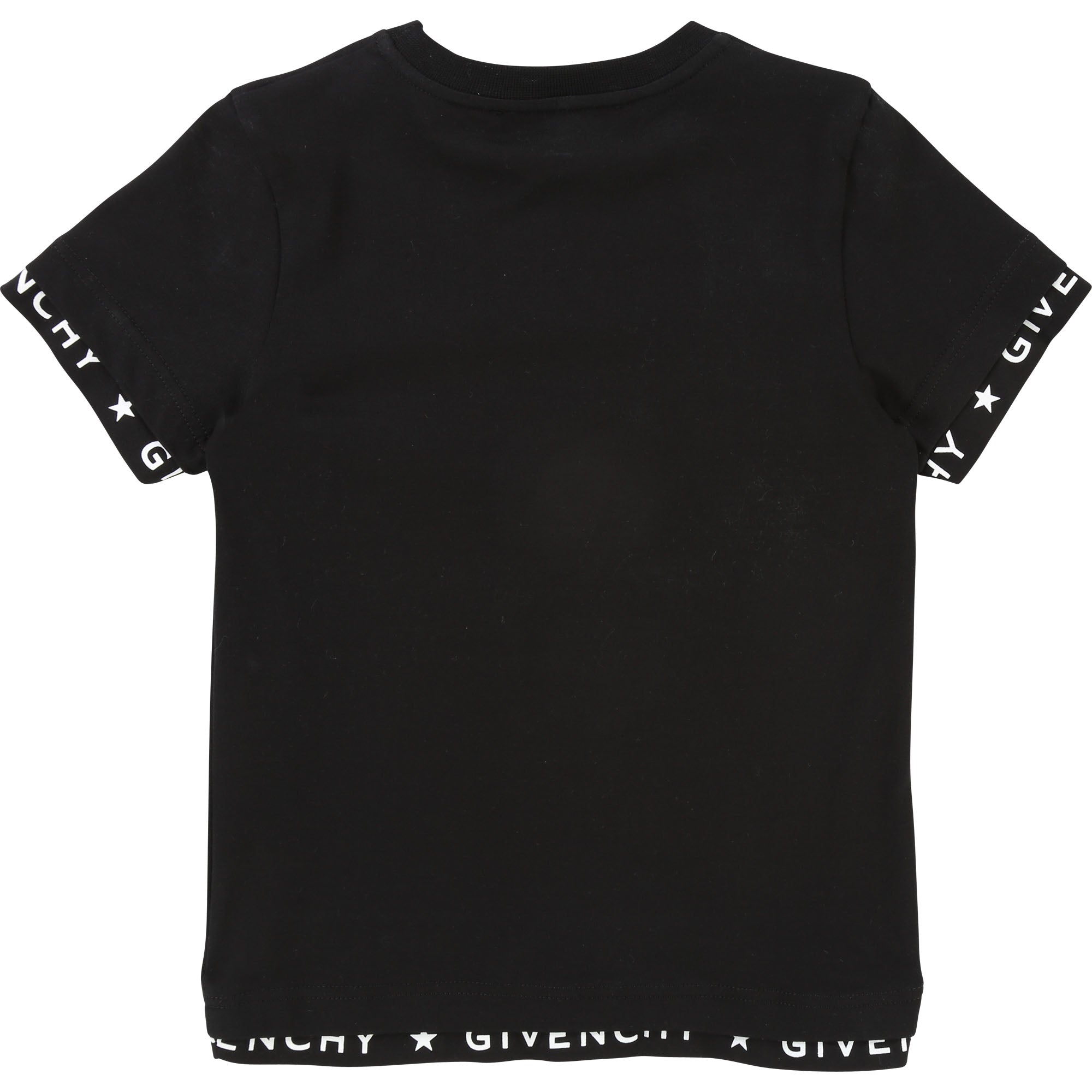 Boys Black Logo Cotton T-shirt