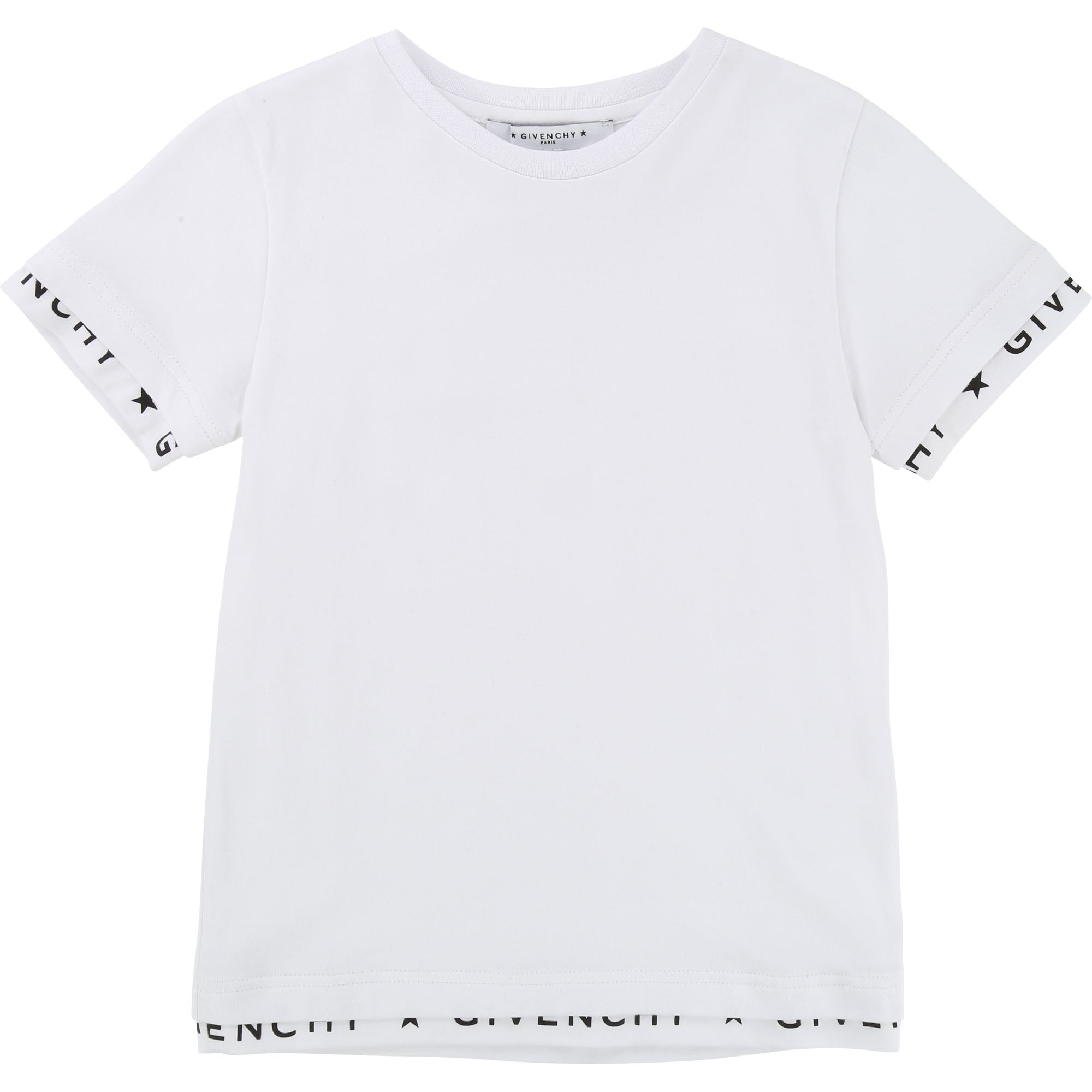 Boys White Logo Cotton T-shirt