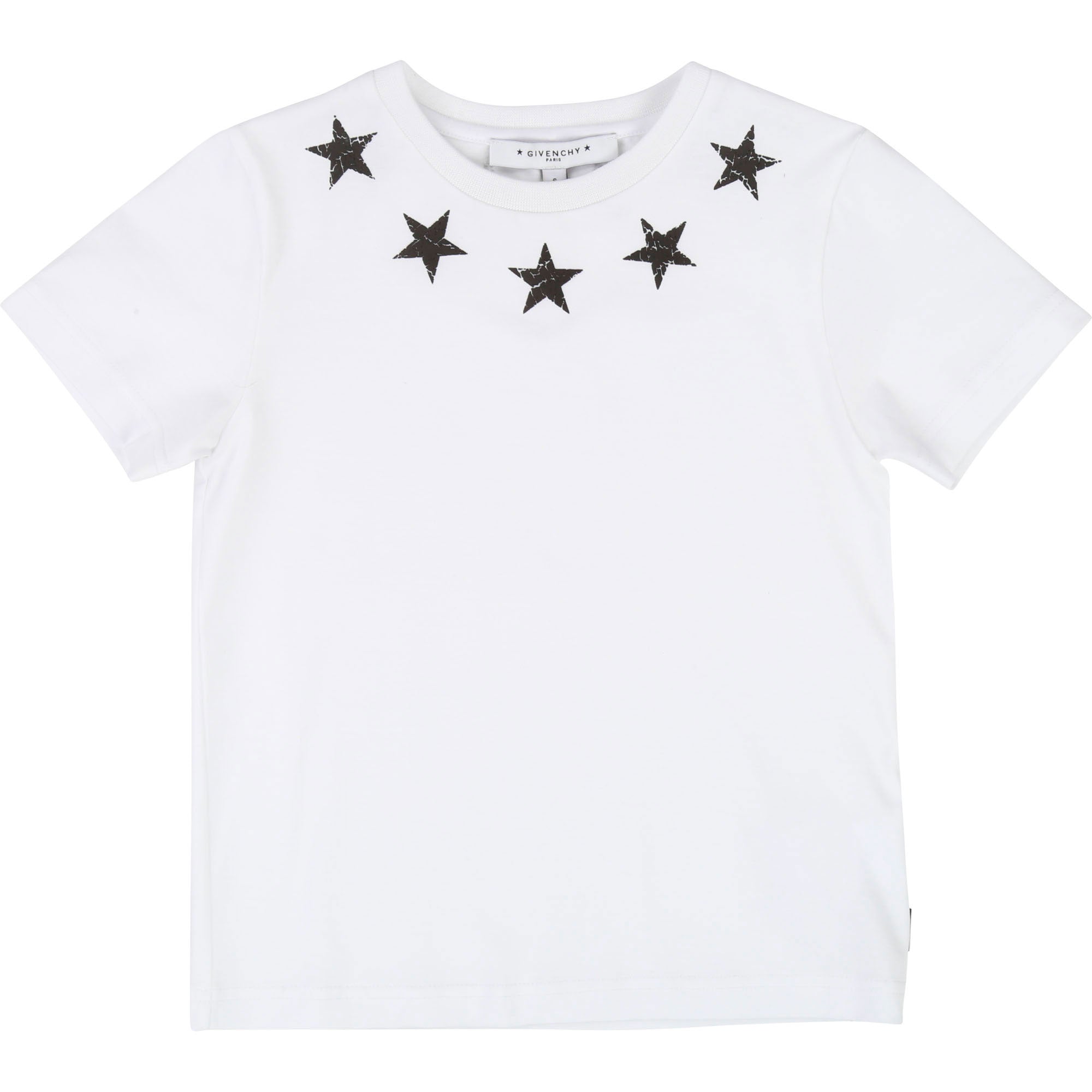 Boys White Star Cotton T-shirt