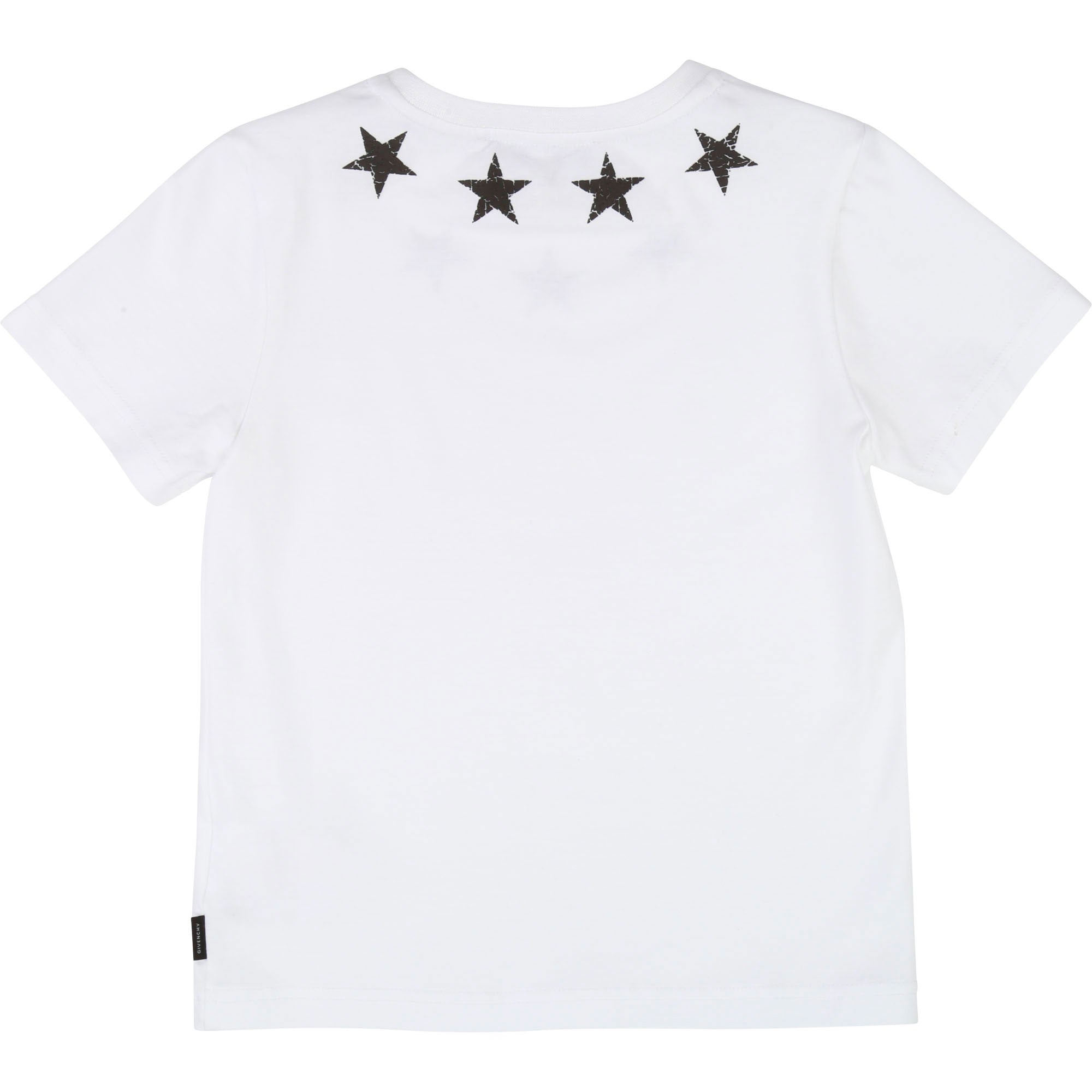 Boys White Star Cotton T-shirt