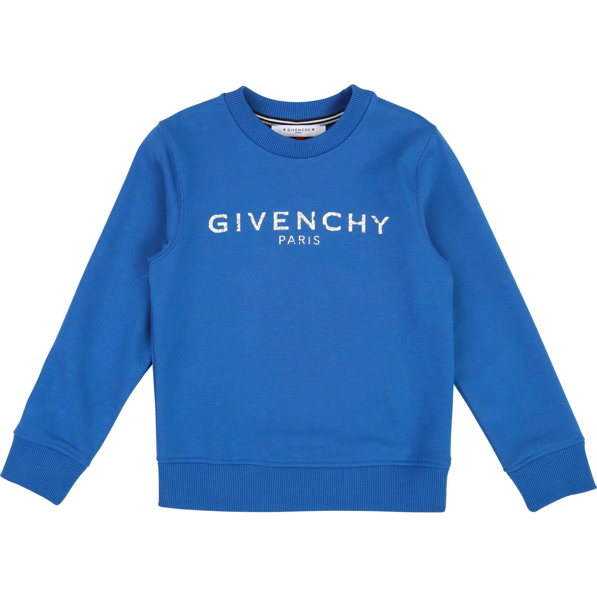 Boys Blue Logo Cotton Sweater