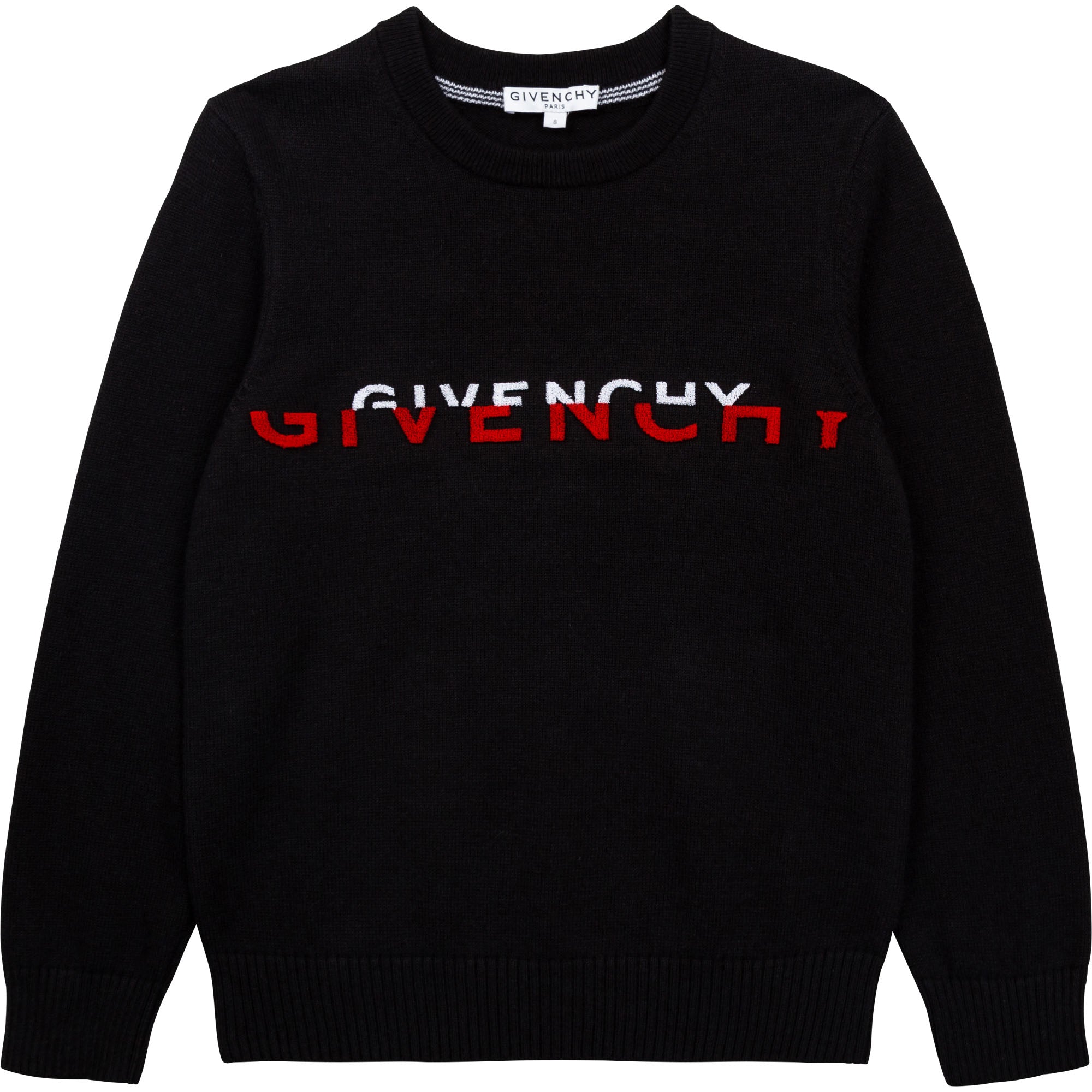 Boys Black Logo Cotton Sweater