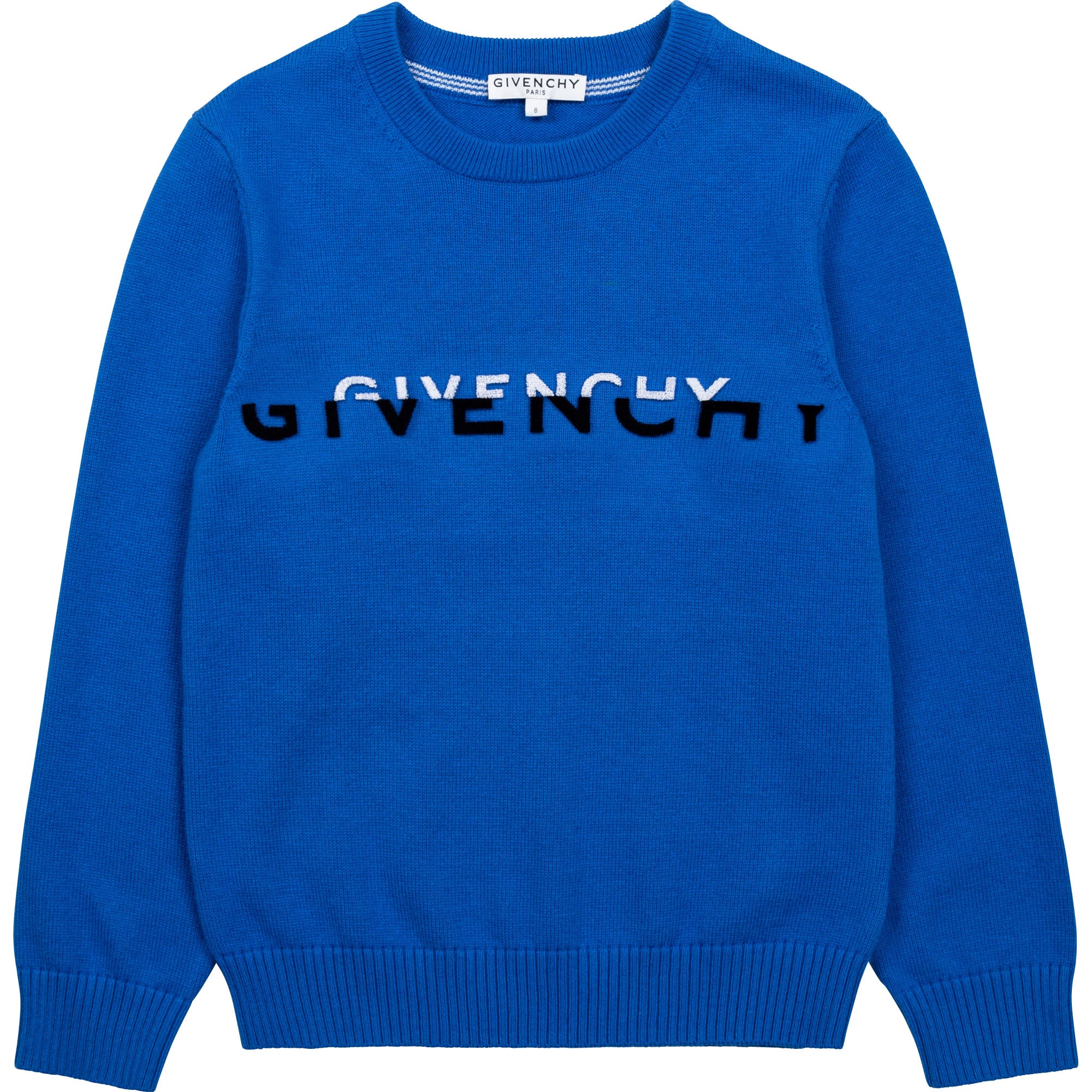 Boys Blue Logo Cotton Sweater