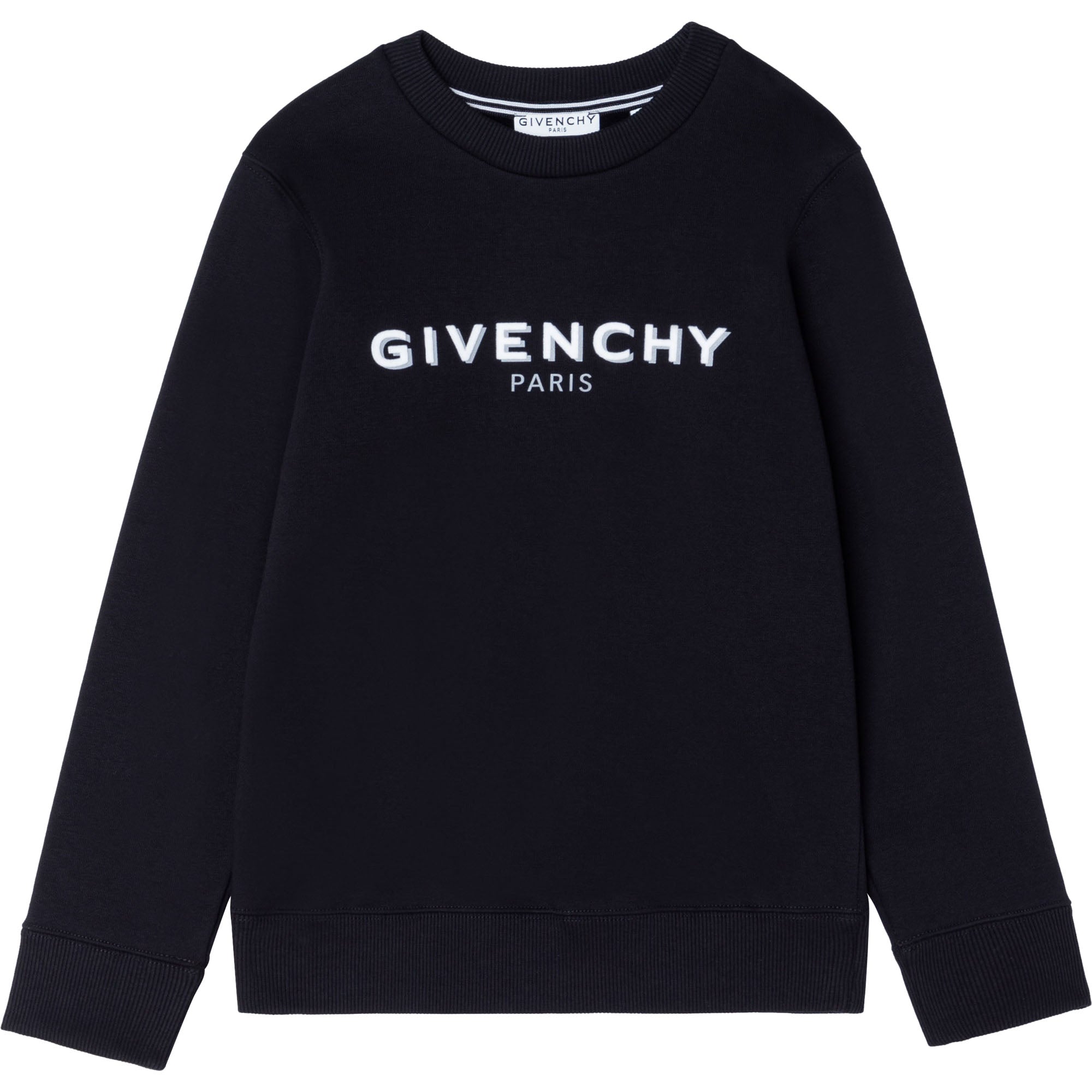 Boys Black Logo Cotton Sweatshirt