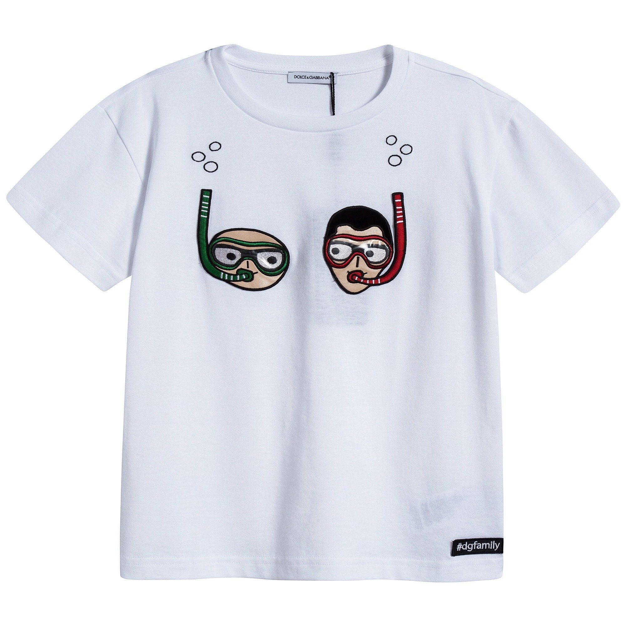 Boys Optical White Cotton T-shirt