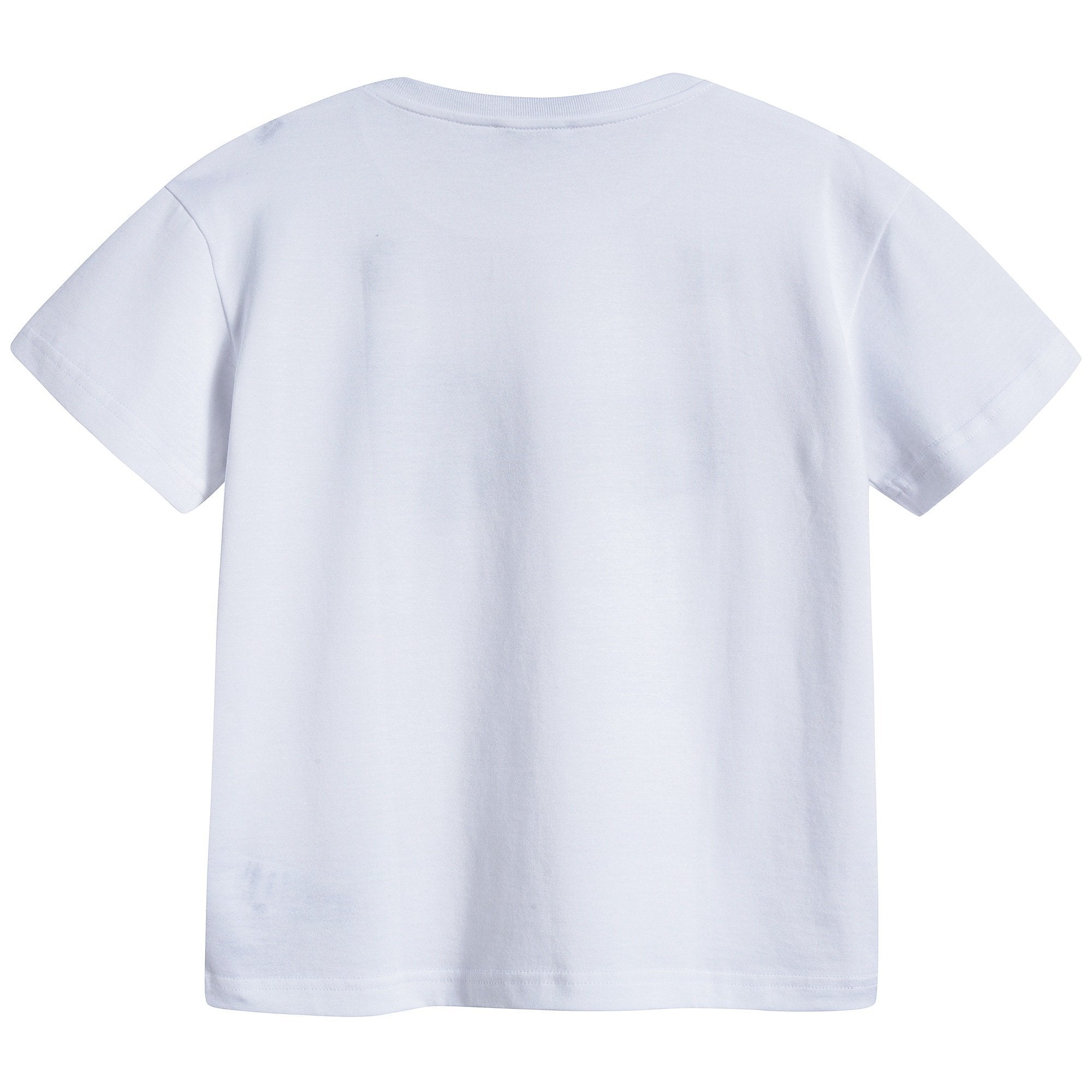 Boys Optical White Cotton T-shirt