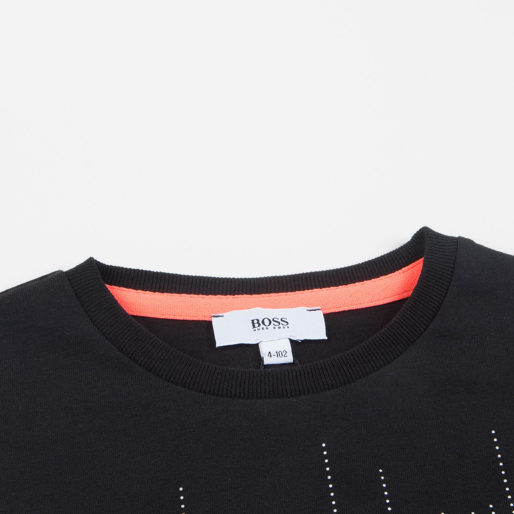 Boys Black Logo Cotton T-shirt