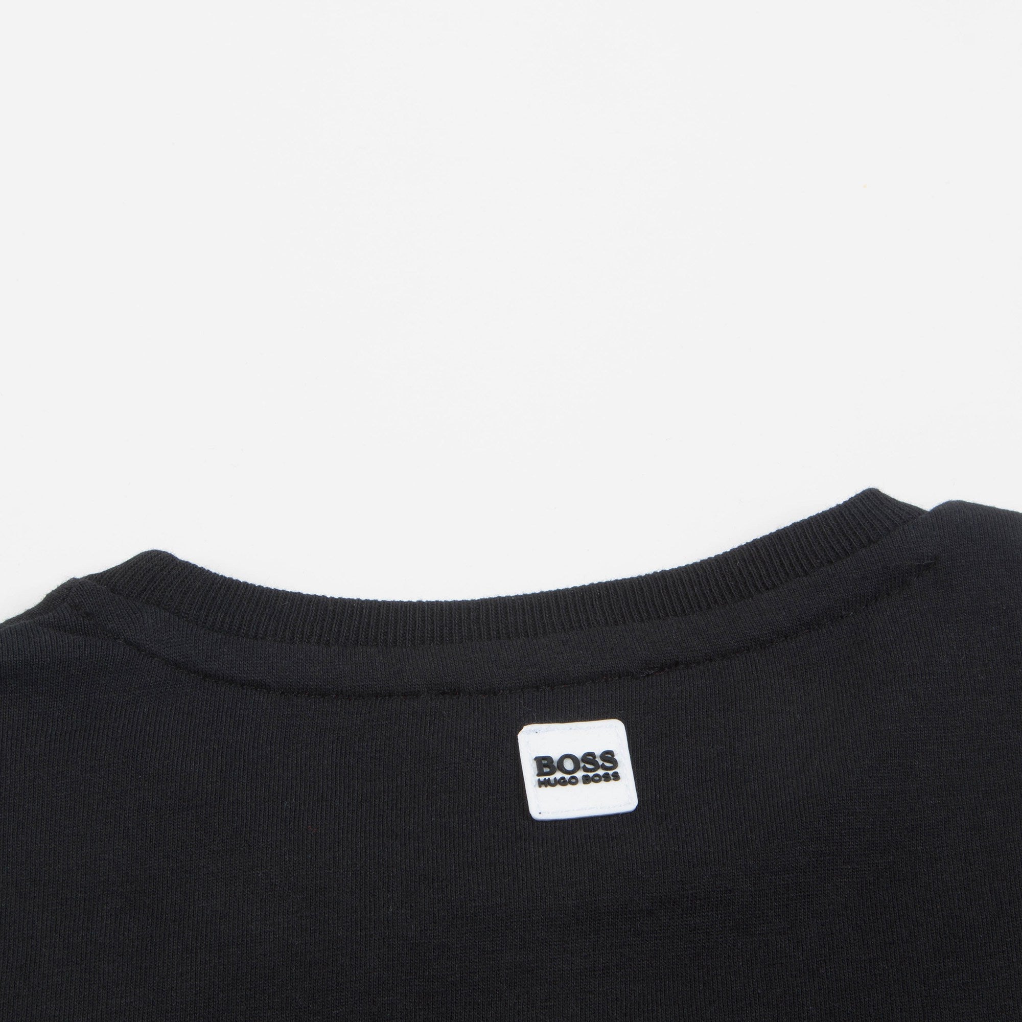 Boys Black Logo Cotton T-shirt