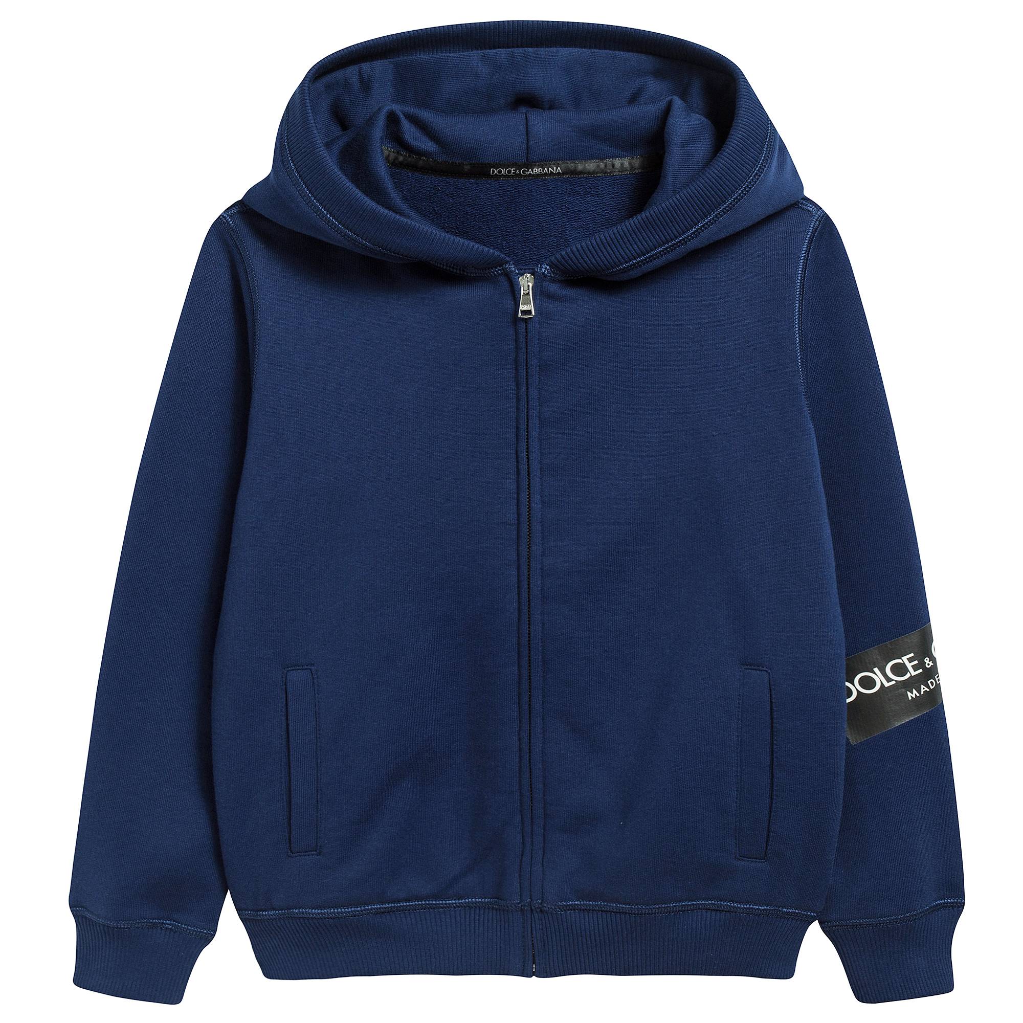 Boys Blue Zip-up Top