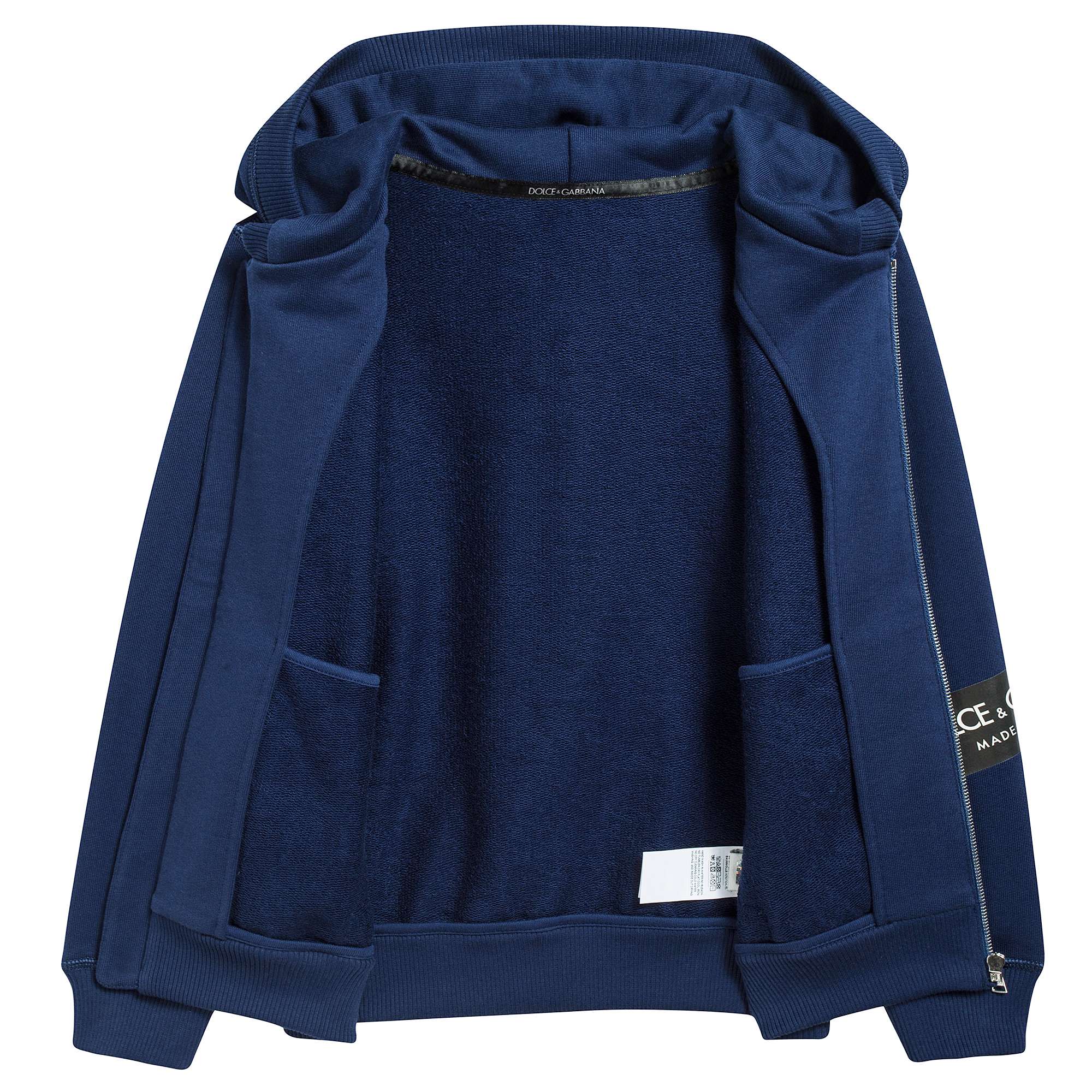 Boys Blue Zip-up Top