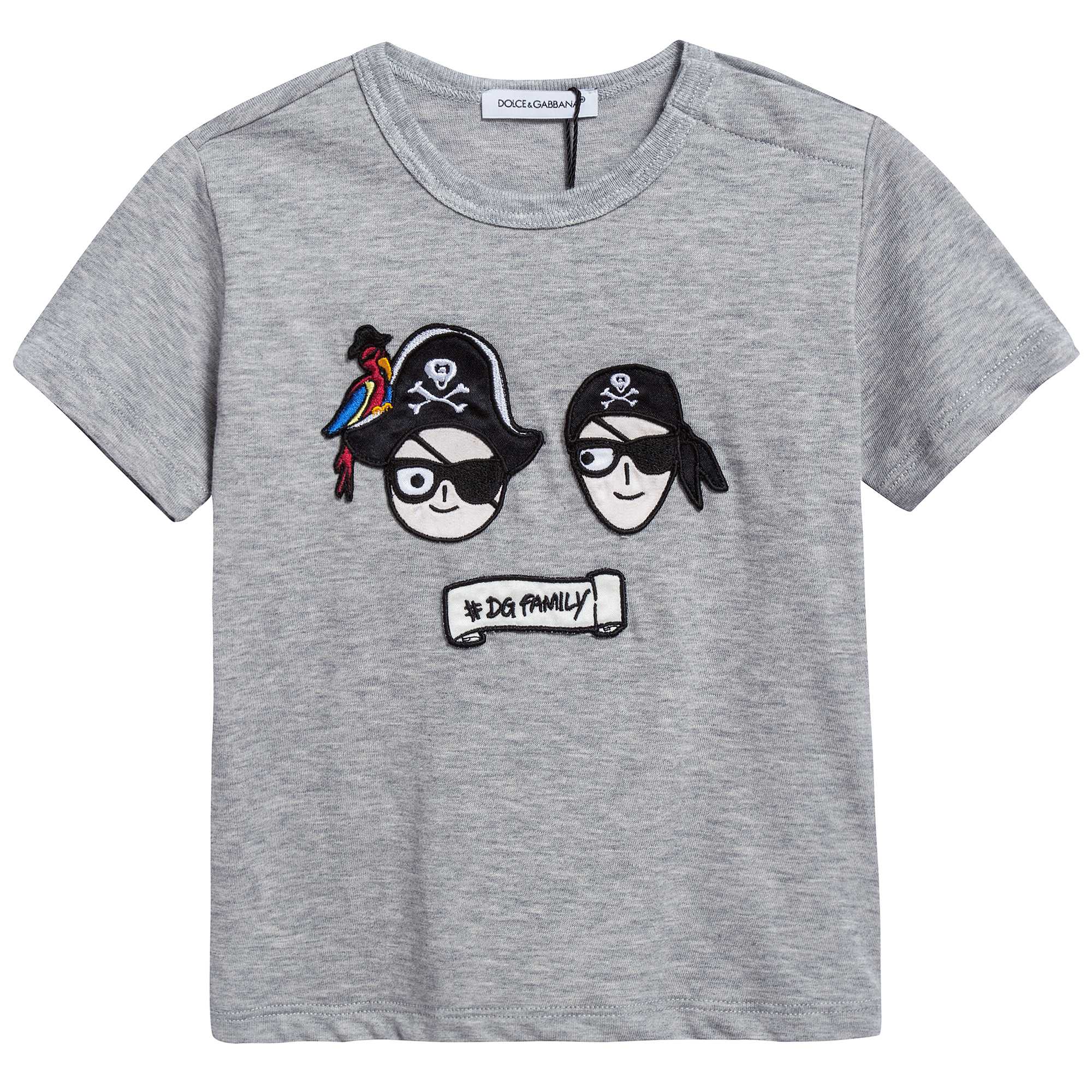 Baby Boys Grey Cotton T-shirt