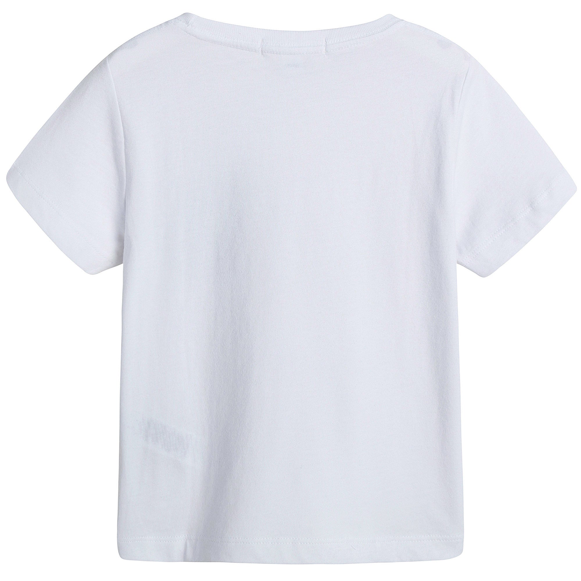 Boys White T-Shirt With Check Pocket - CÉMAROSE | Children's Fashion Store - 2