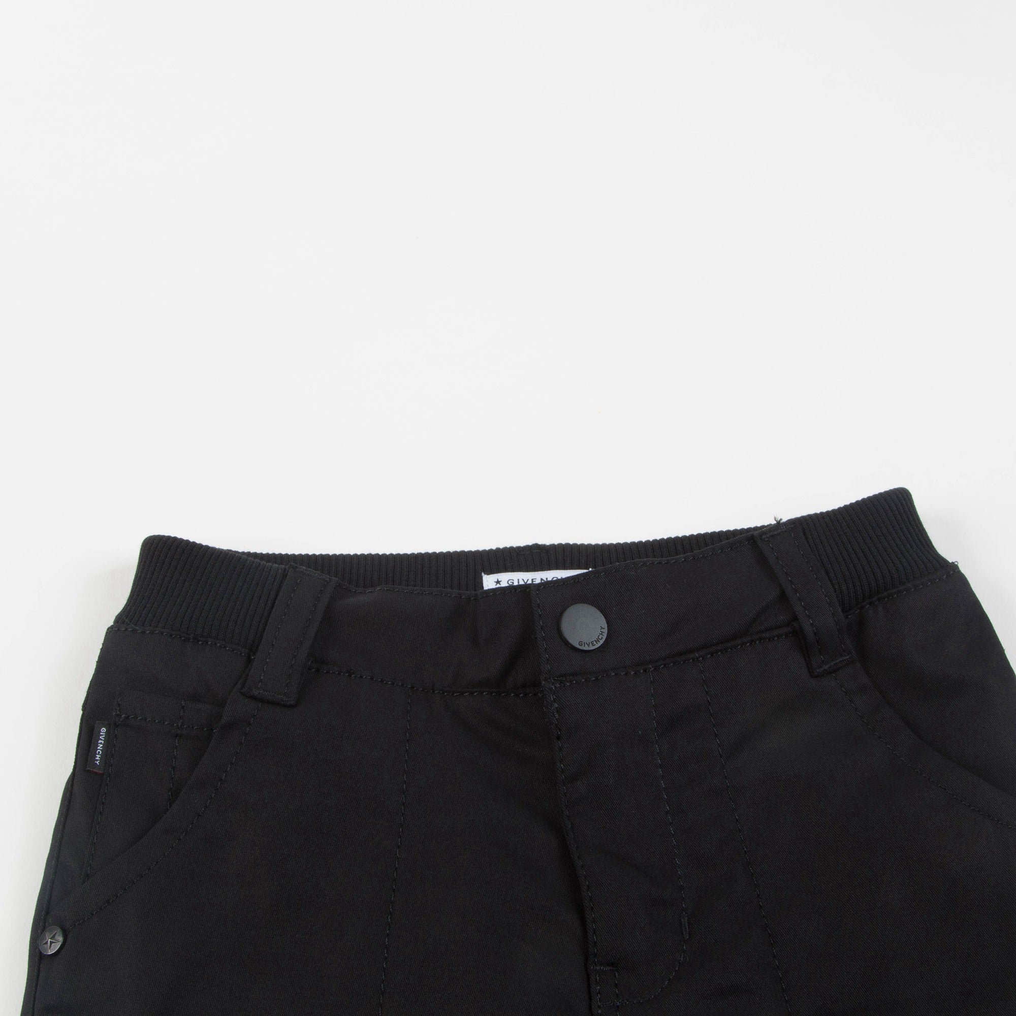 Baby Boys Black Cotton Trousers