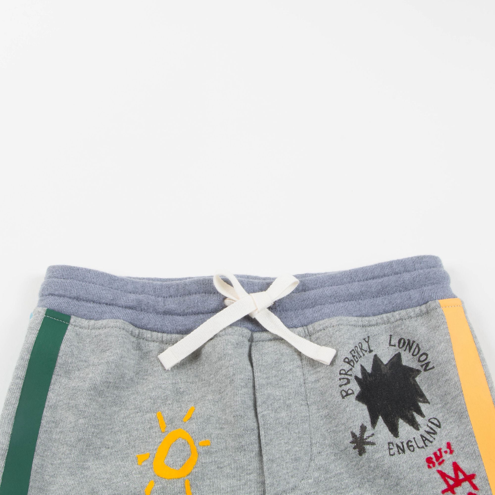 Boys Grey Melange Cotton Shorts