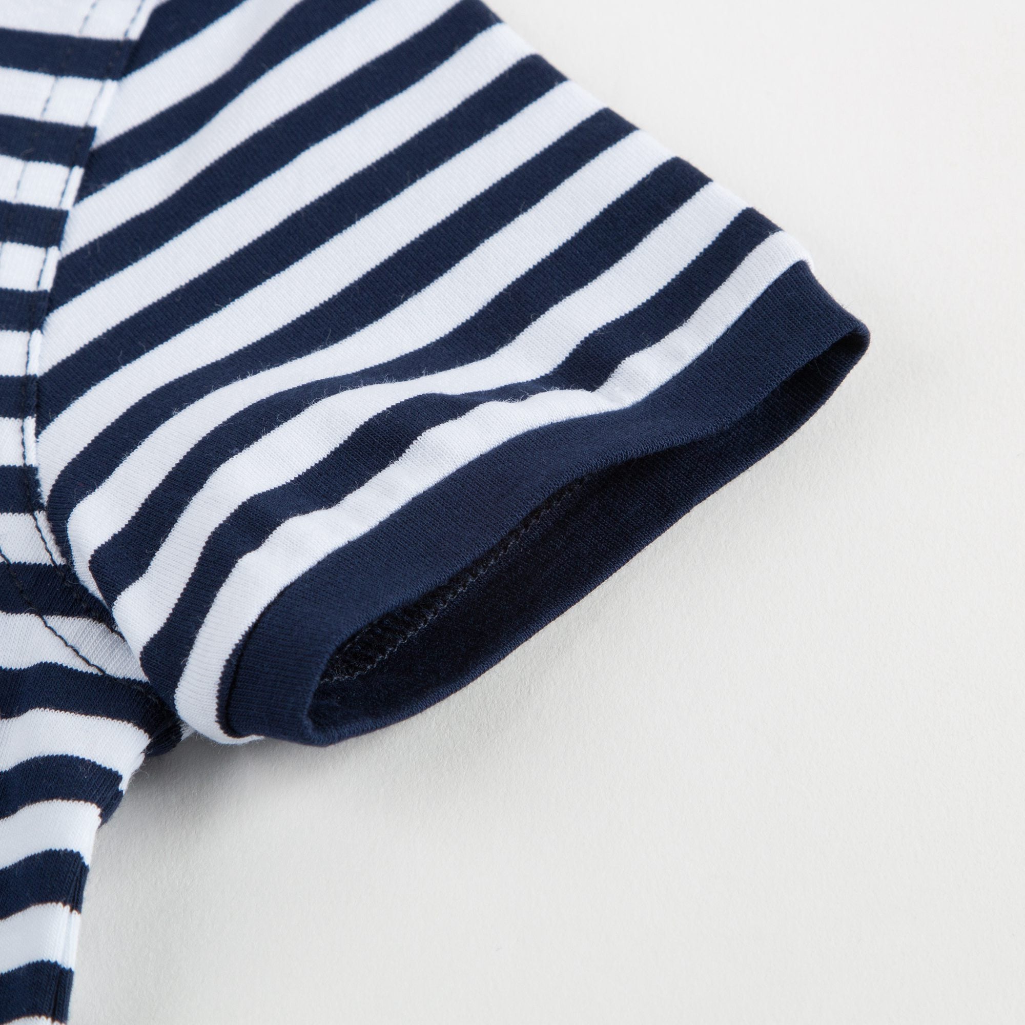 Boys White & Blue Striped T-shirt