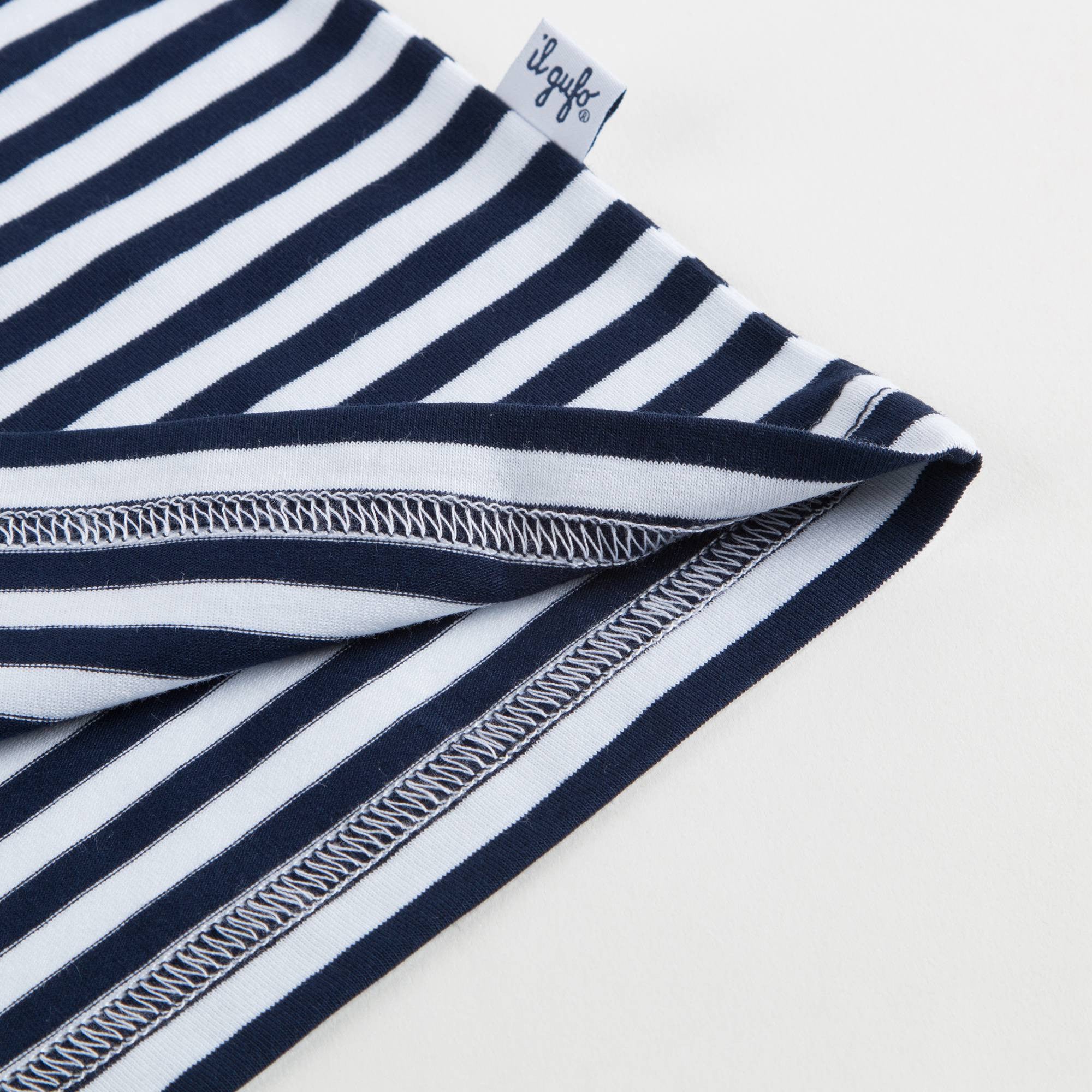 Boys White & Blue Striped T-shirt