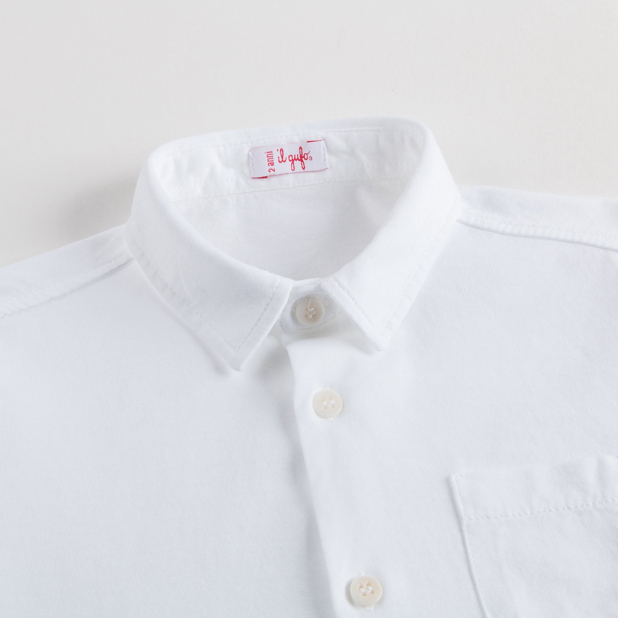 Boys & Girls White Shirt With Collar