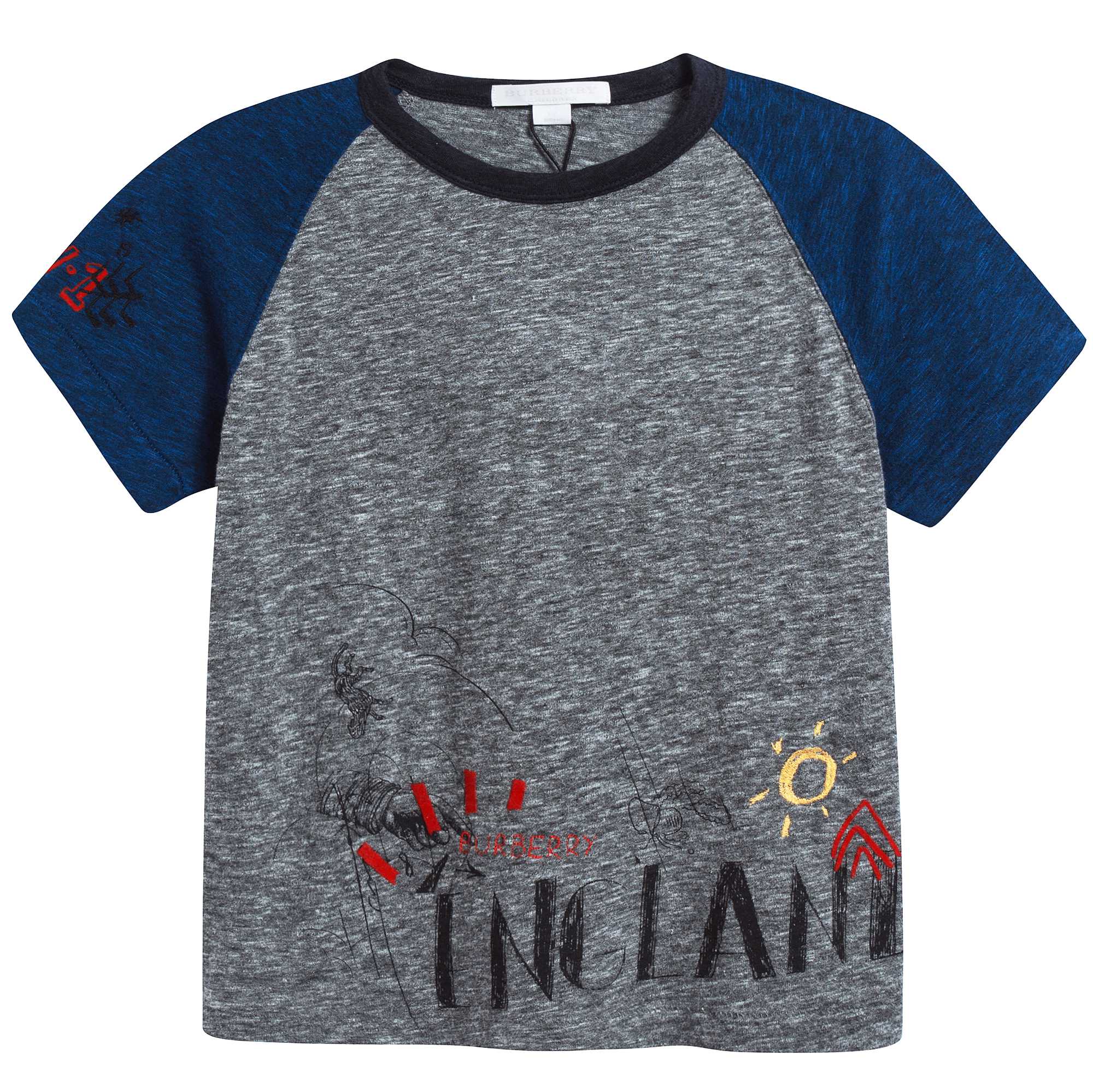 Boys Sky Blue Cotton T-shirt