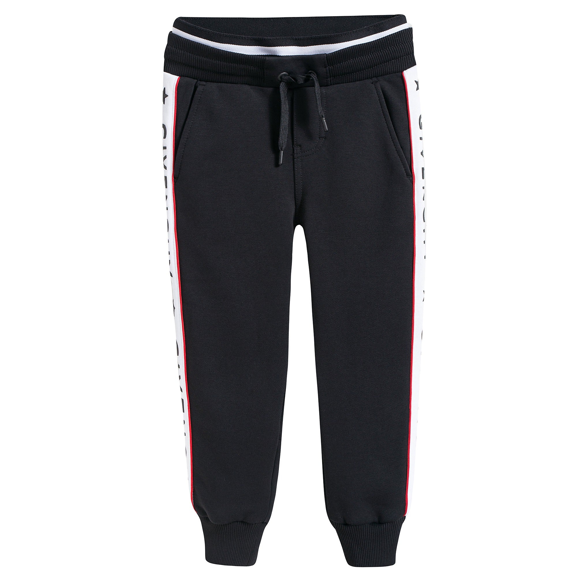 Boys Black Logo Tracksuit Trousers