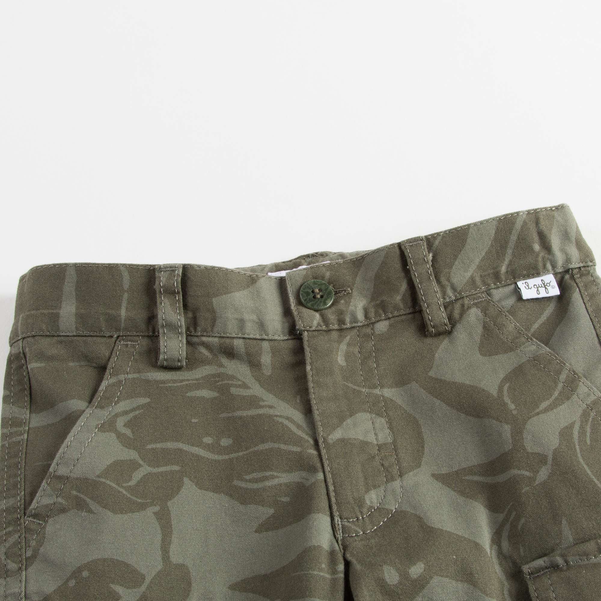 Boys Camouflage Green Shorts