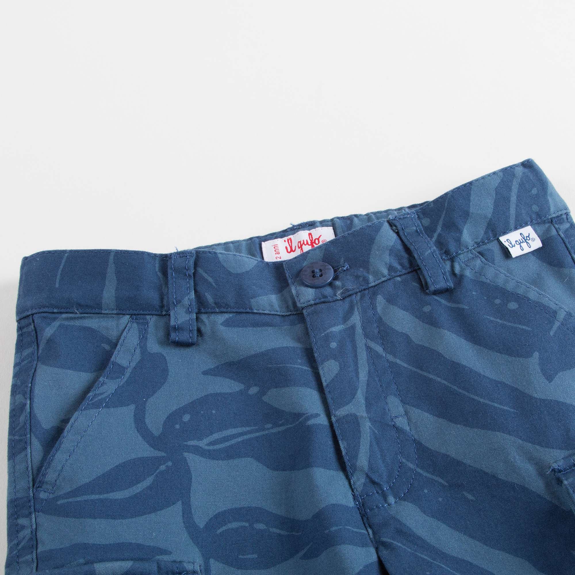 Boys Camouflage Blue Shorts