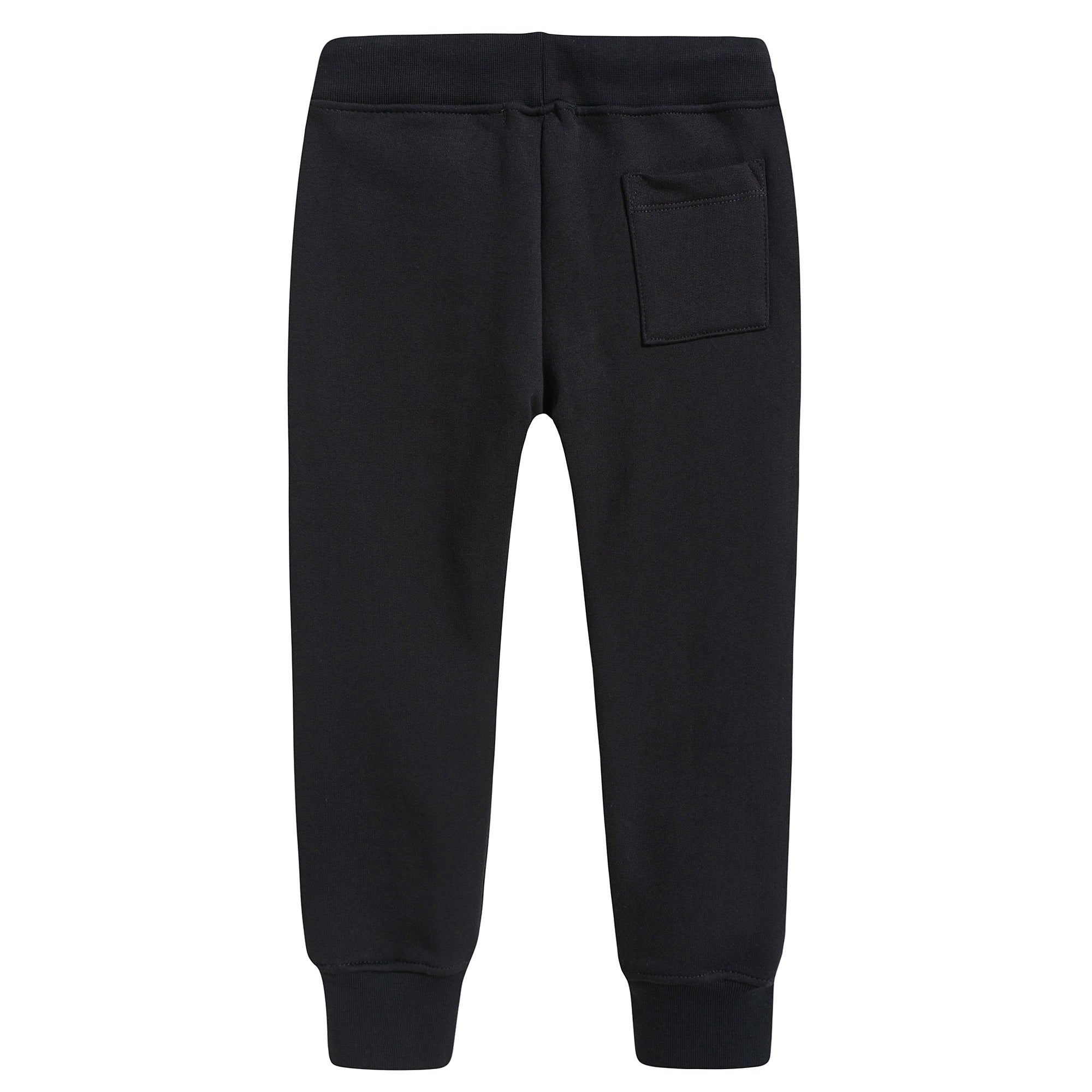 Boys & Girls Black Trousers With Logo Strip