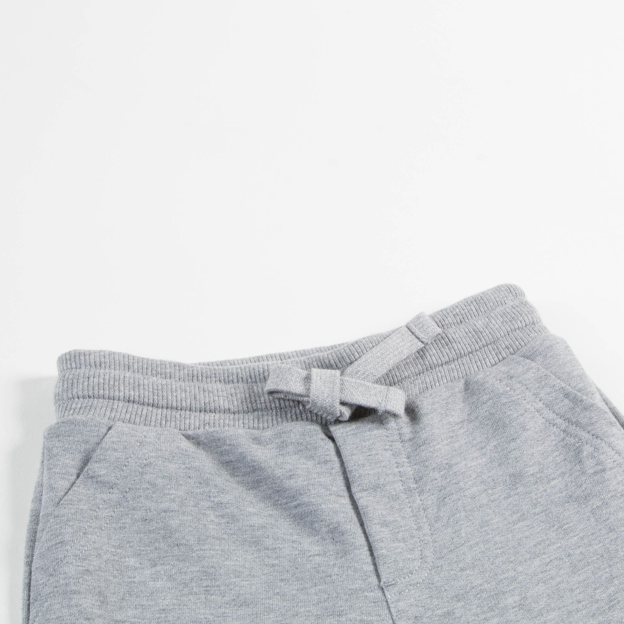 Baby Boys Melange Grey Cotton Shorts