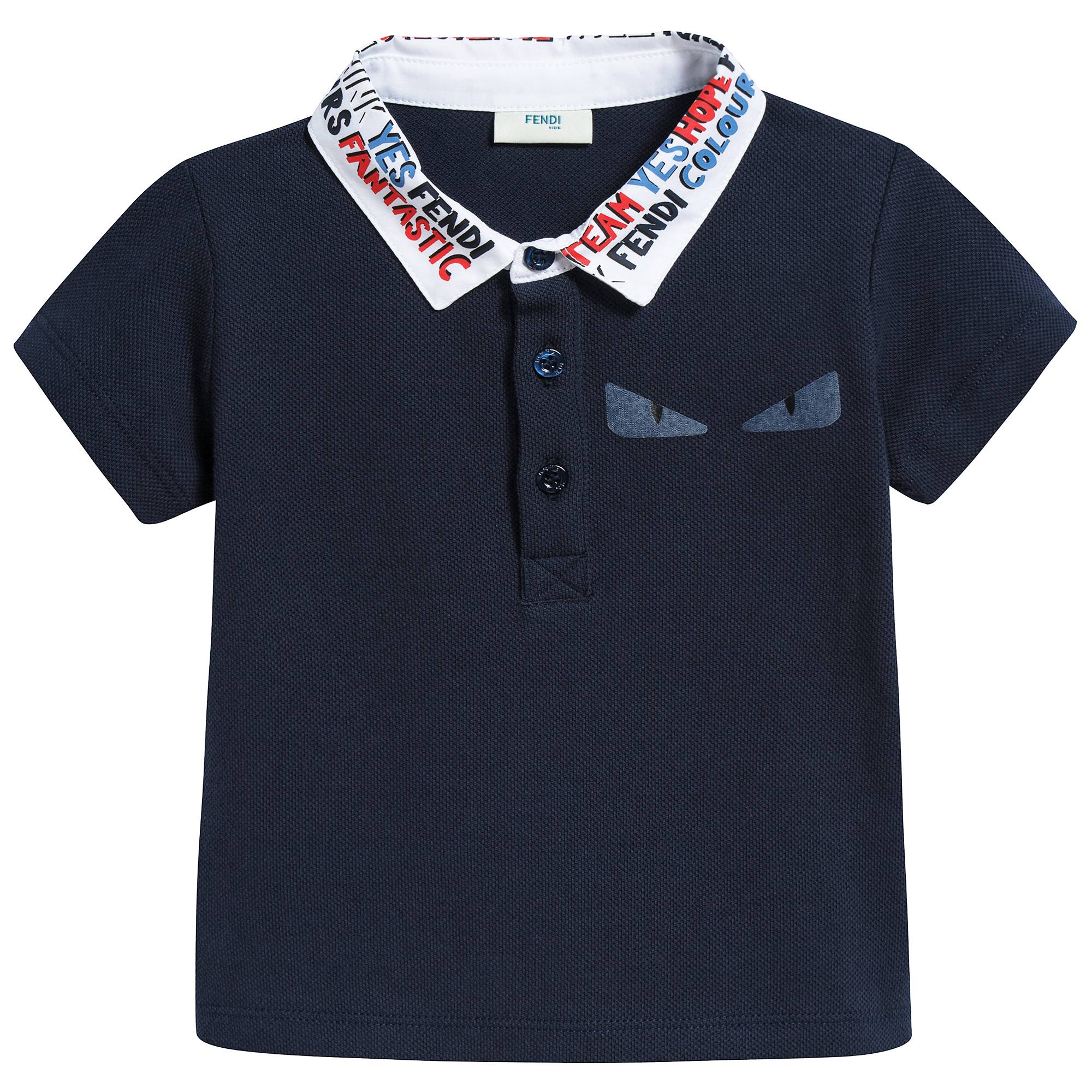 Baby Boys Blue Cotton Polo Shirt