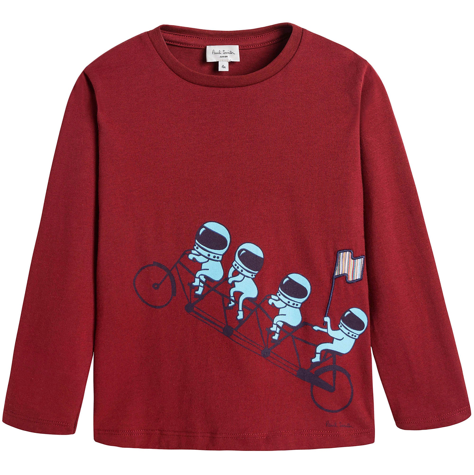 Boys Berry Red Fancy Printed Cotton T-Shirt - CÉMAROSE | Children's Fashion Store - 1