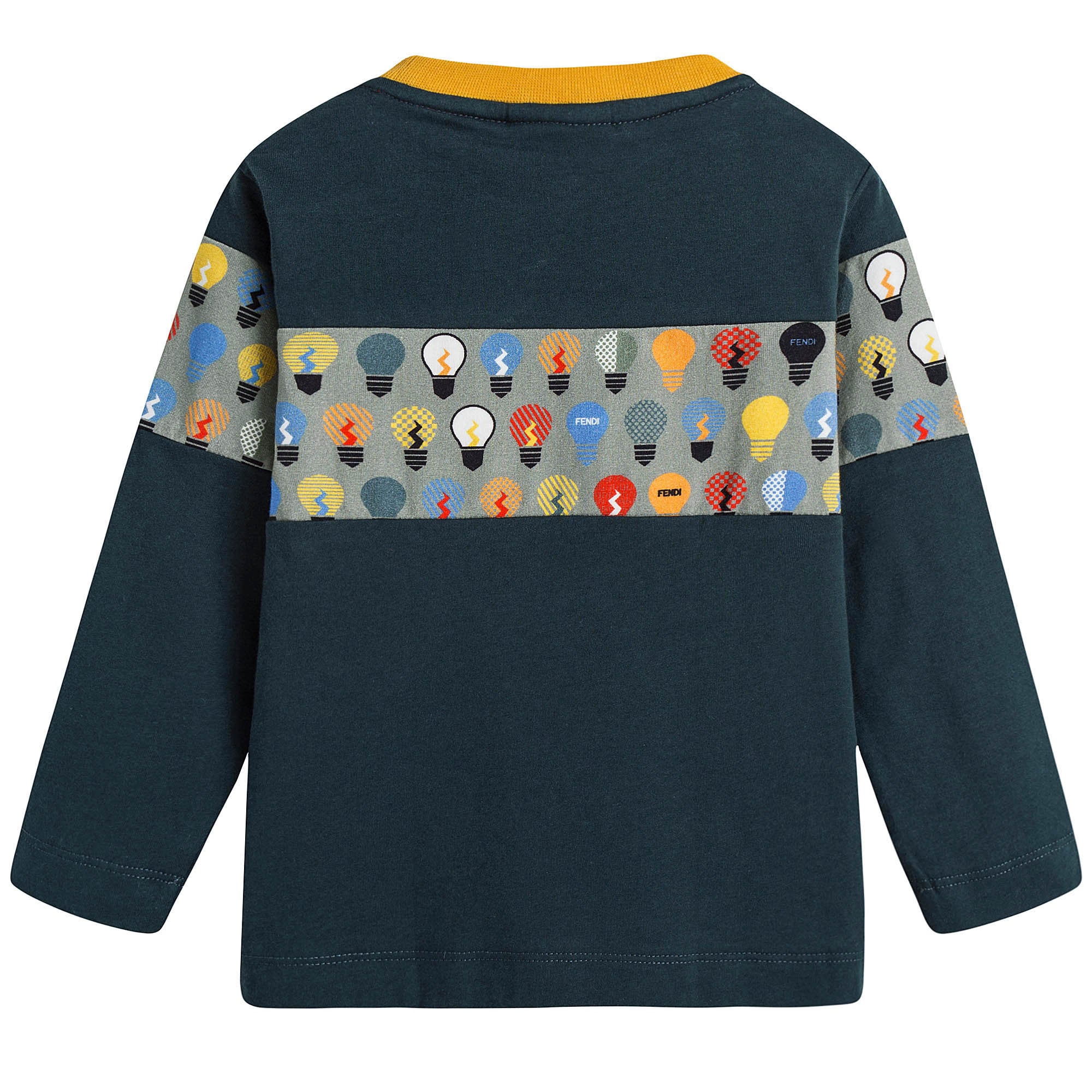 Boys Navy Blue T-Shirt With Multicolor Lightbulb Print - CÉMAROSE | Children's Fashion Store - 3