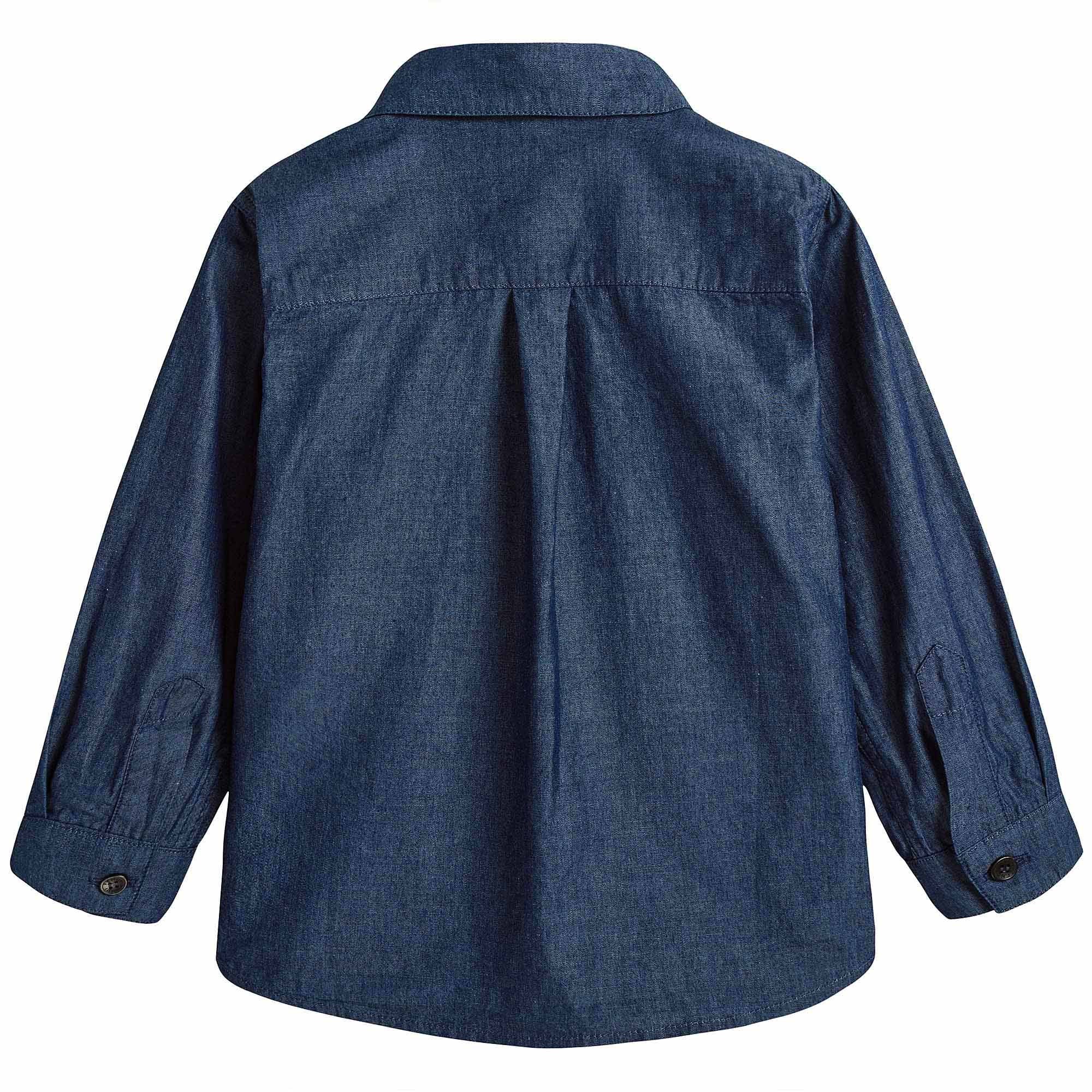 Boys Blue Monster Trims Denim Shirt - CÉMAROSE | Children's Fashion Store - 2