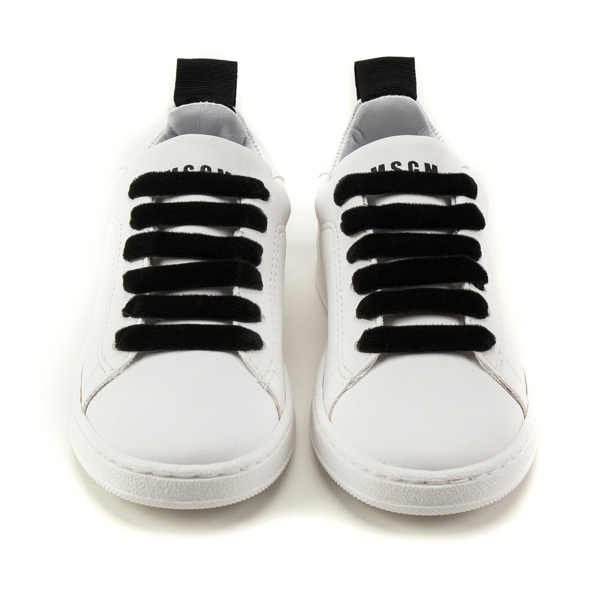 Boys & Girls White Leather Logo Trainers