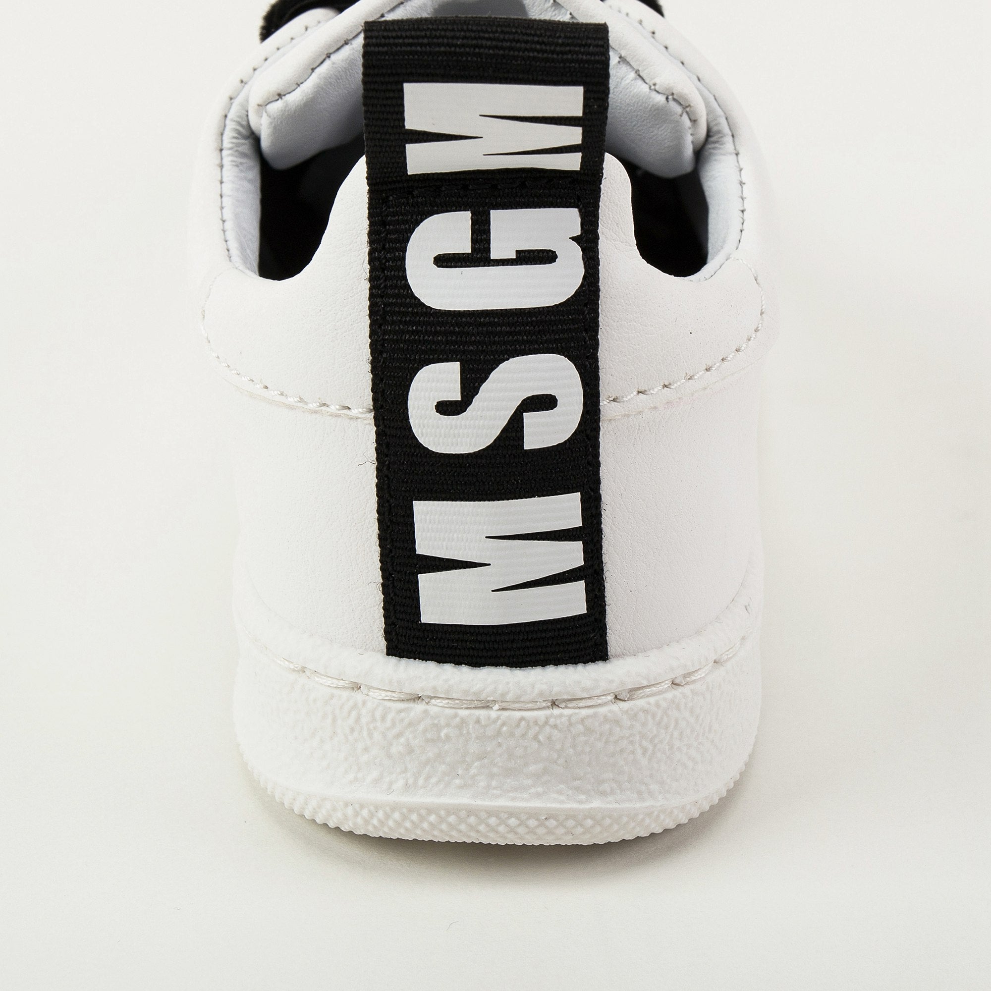 Boys & Girls White Leather Logo Trainers