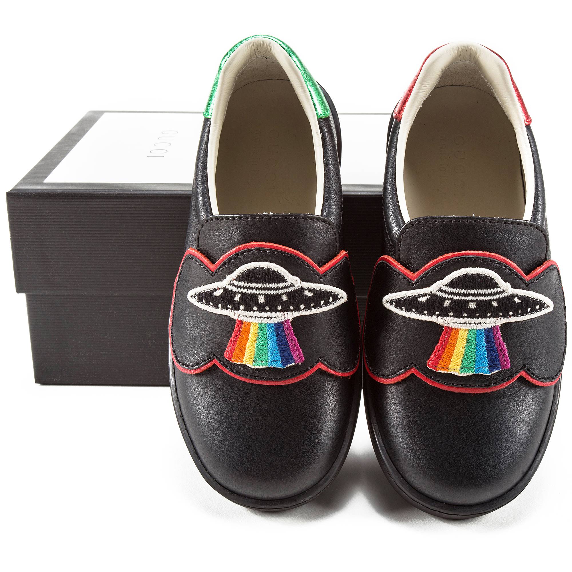 Boys & Girls Black Rainbow Shoes