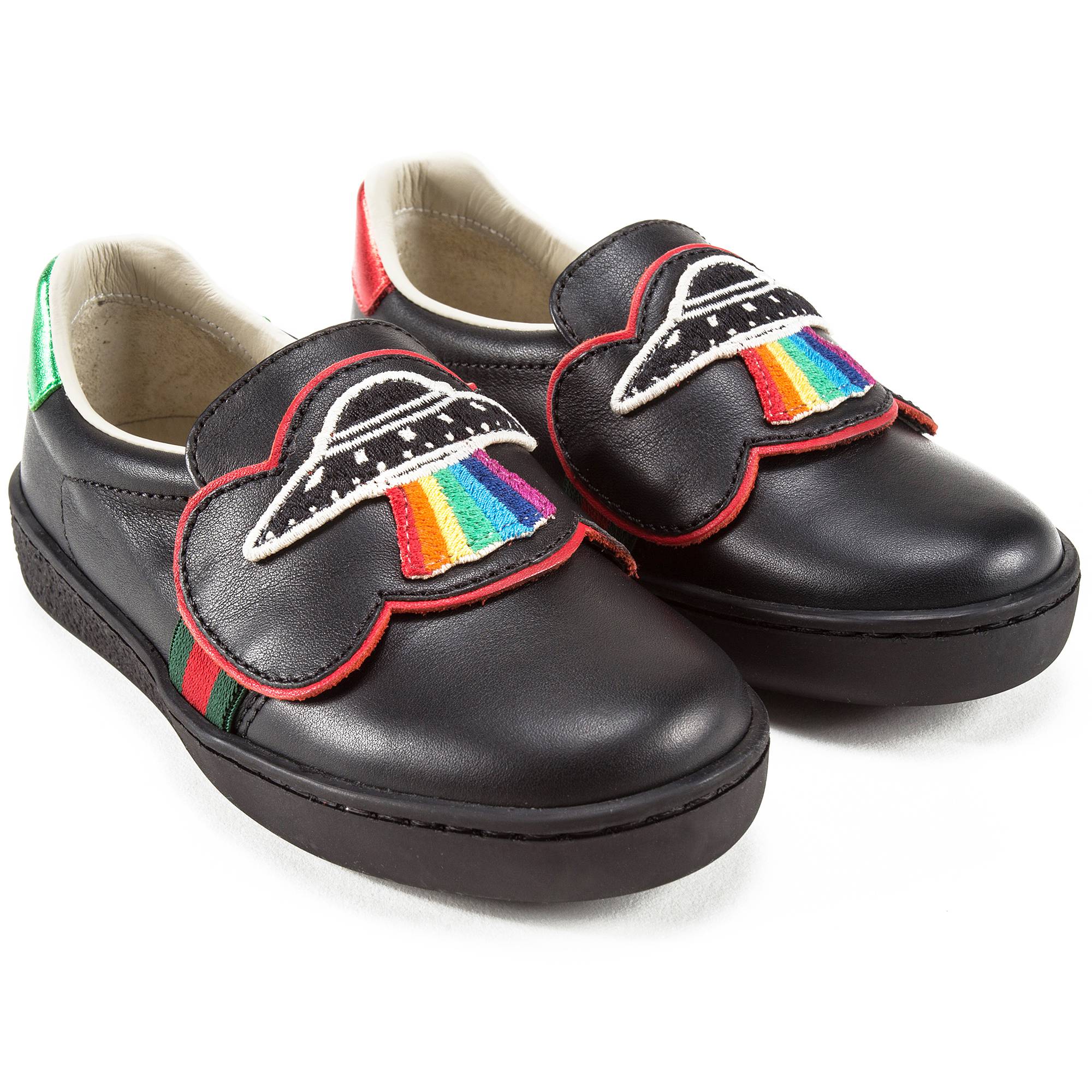 Boys & Girls Black Rainbow Shoes