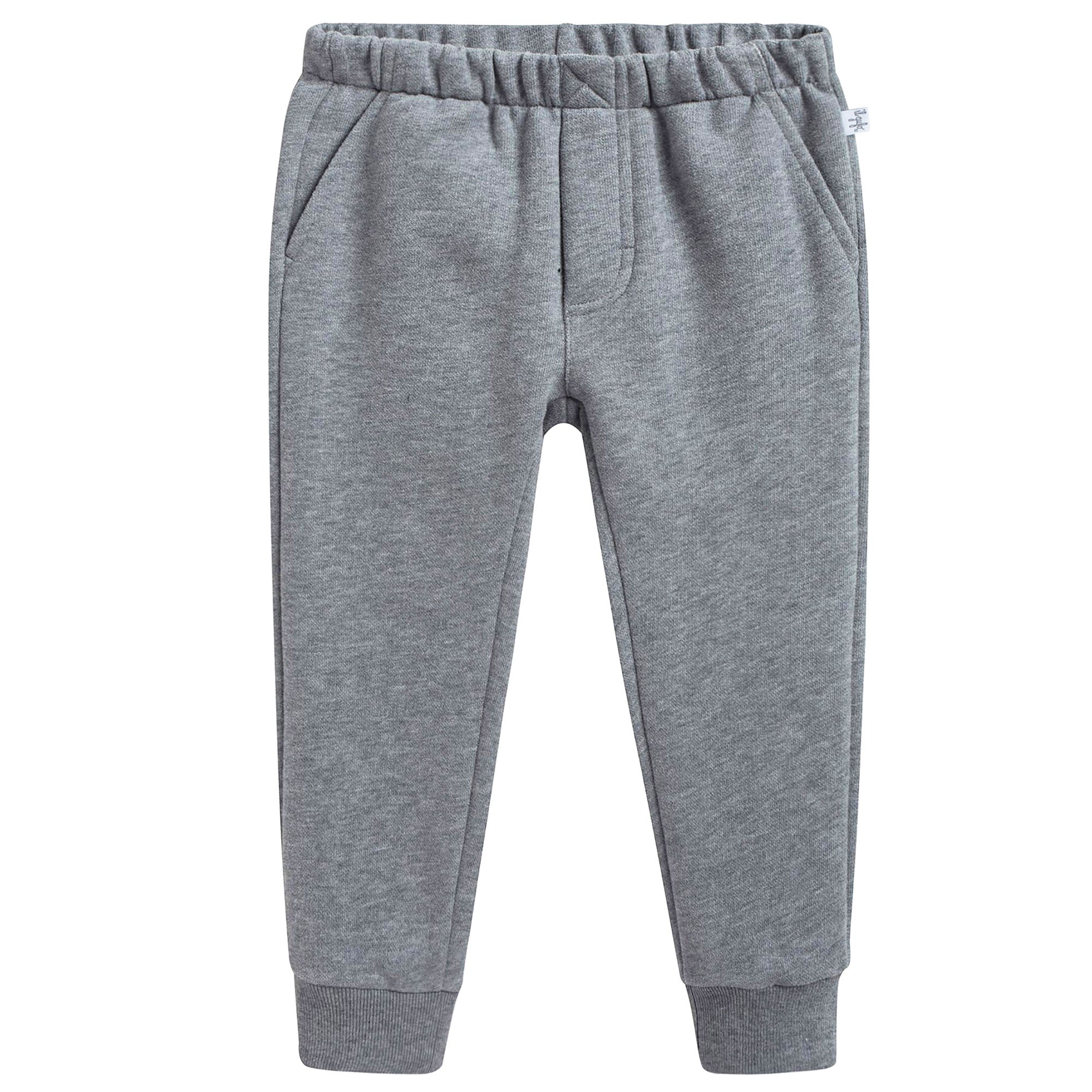 Boys Grey Cotton Trousers