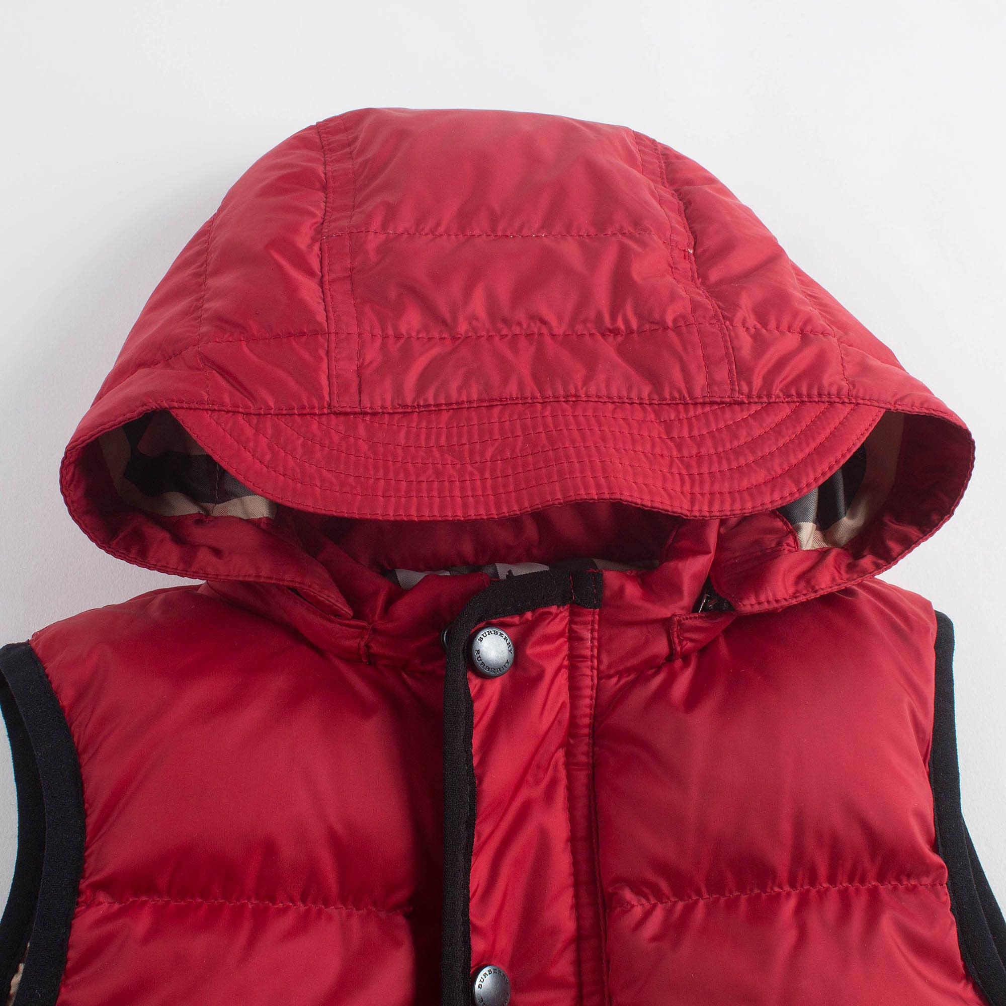 Boys Red Down Padded Hooded Gilet - CÉMAROSE | Children's Fashion Store - 7