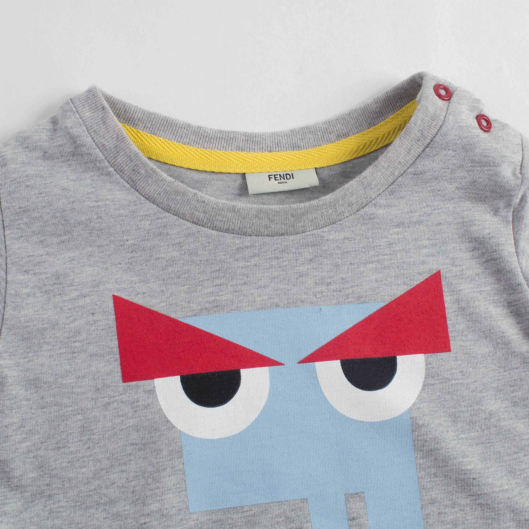 Baby Boys Light Grey Monster Printed T-Shirt - CÉMAROSE | Children's Fashion Store - 6