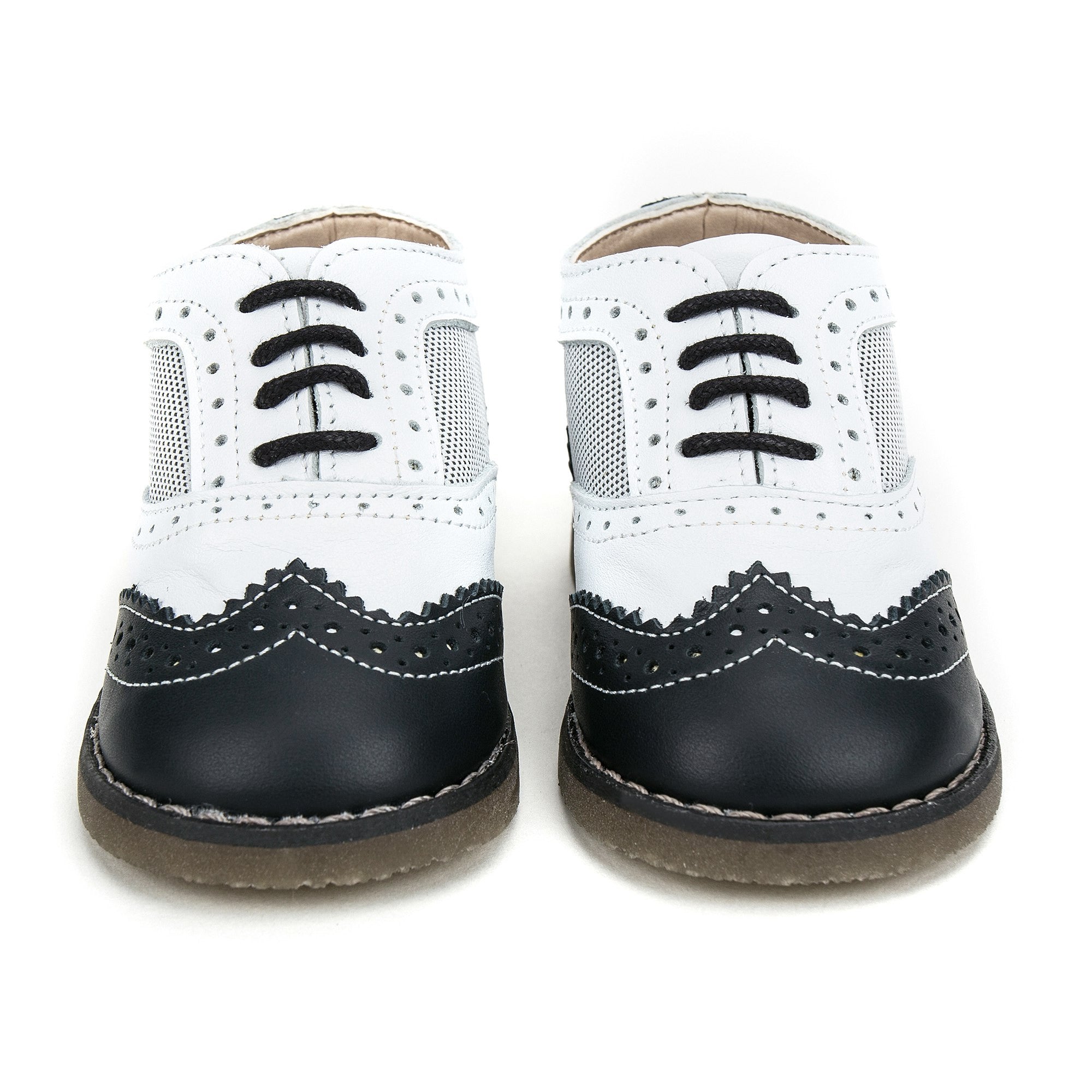 Boys White&Blue Suede Napa Leather Lace-up Shoes