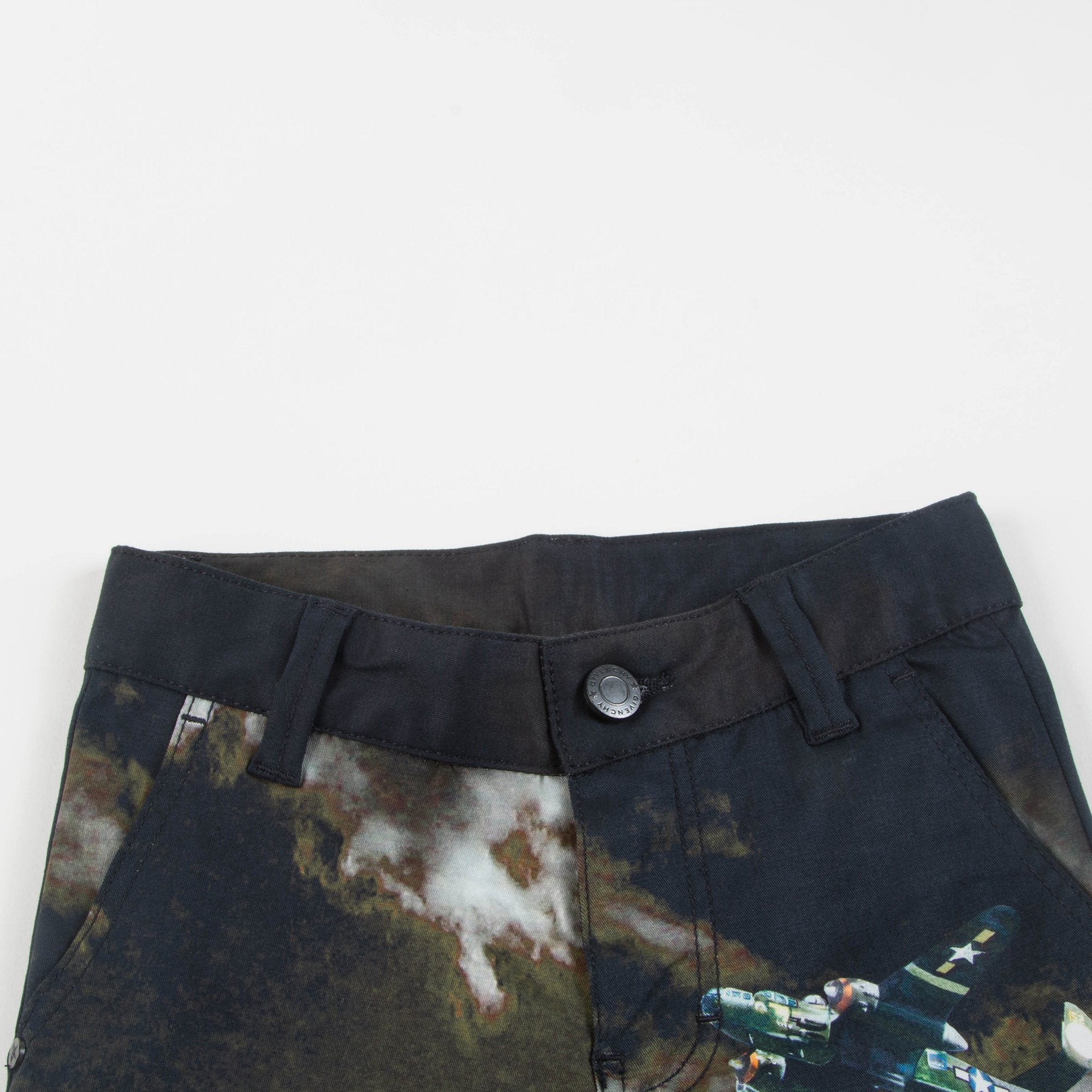 Boys Black Printed Cotton Shorts