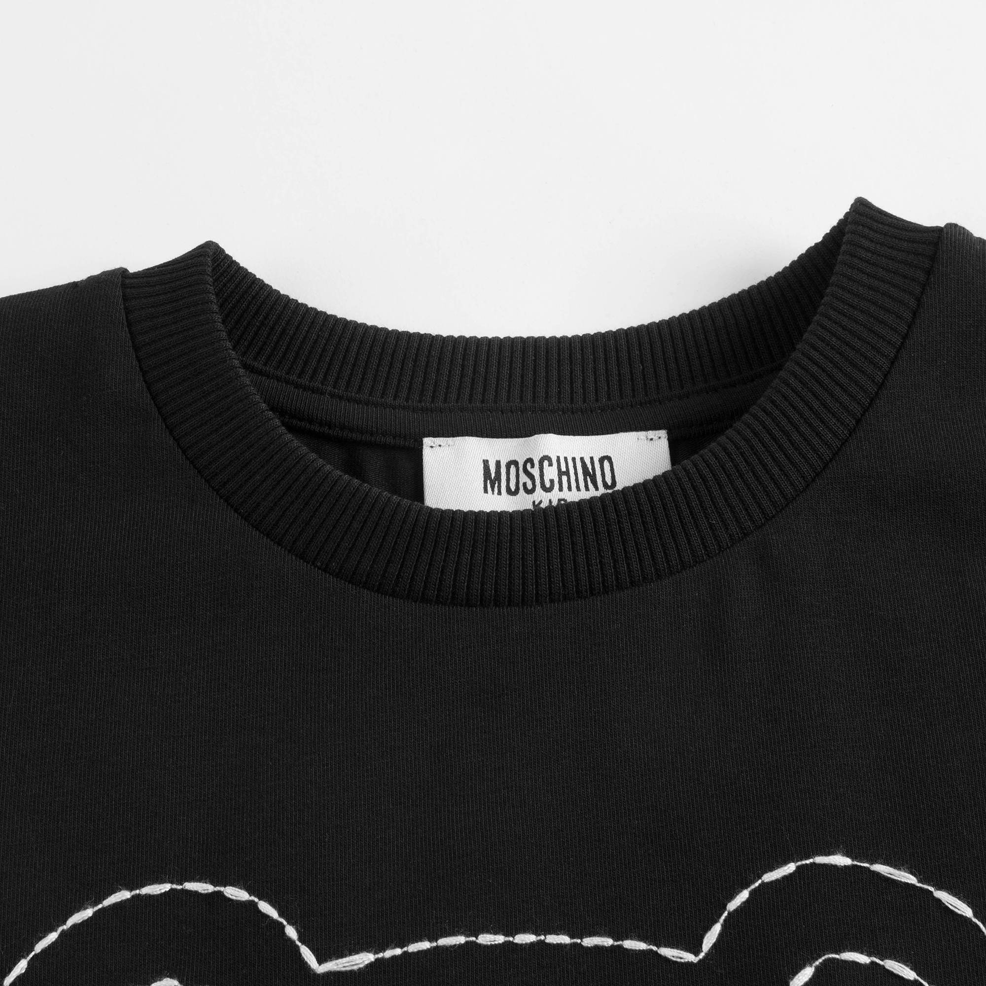 Boys & Girls Black Cotton T-shirt