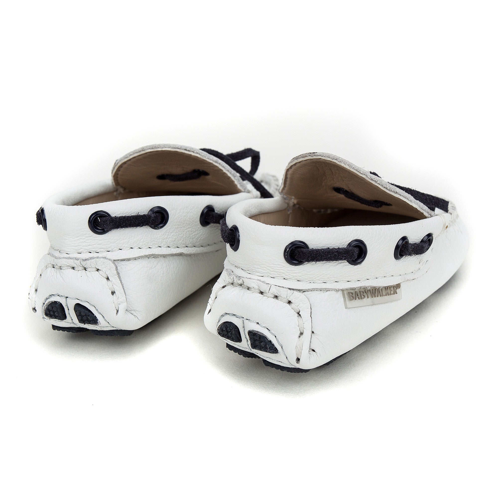 Boys White Suede Lace-up Leather Loafers