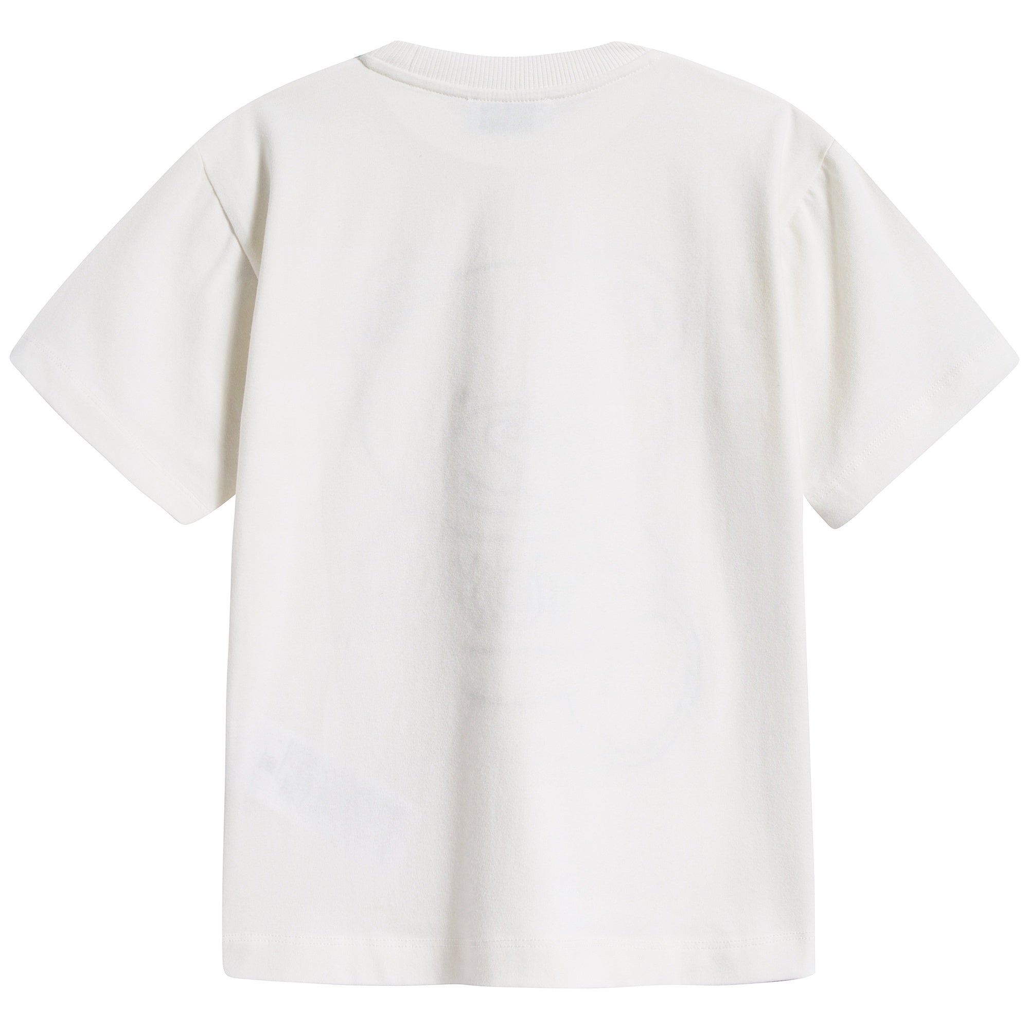 Boys & Girls White Cotton T-shirt