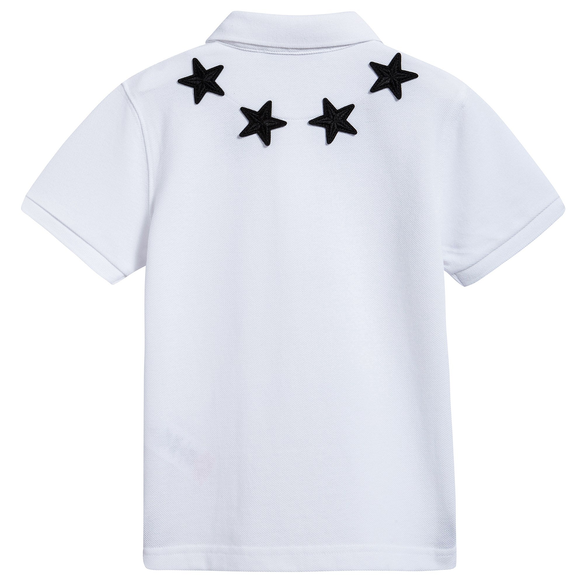 Boys White Viscose  Polo Shirt