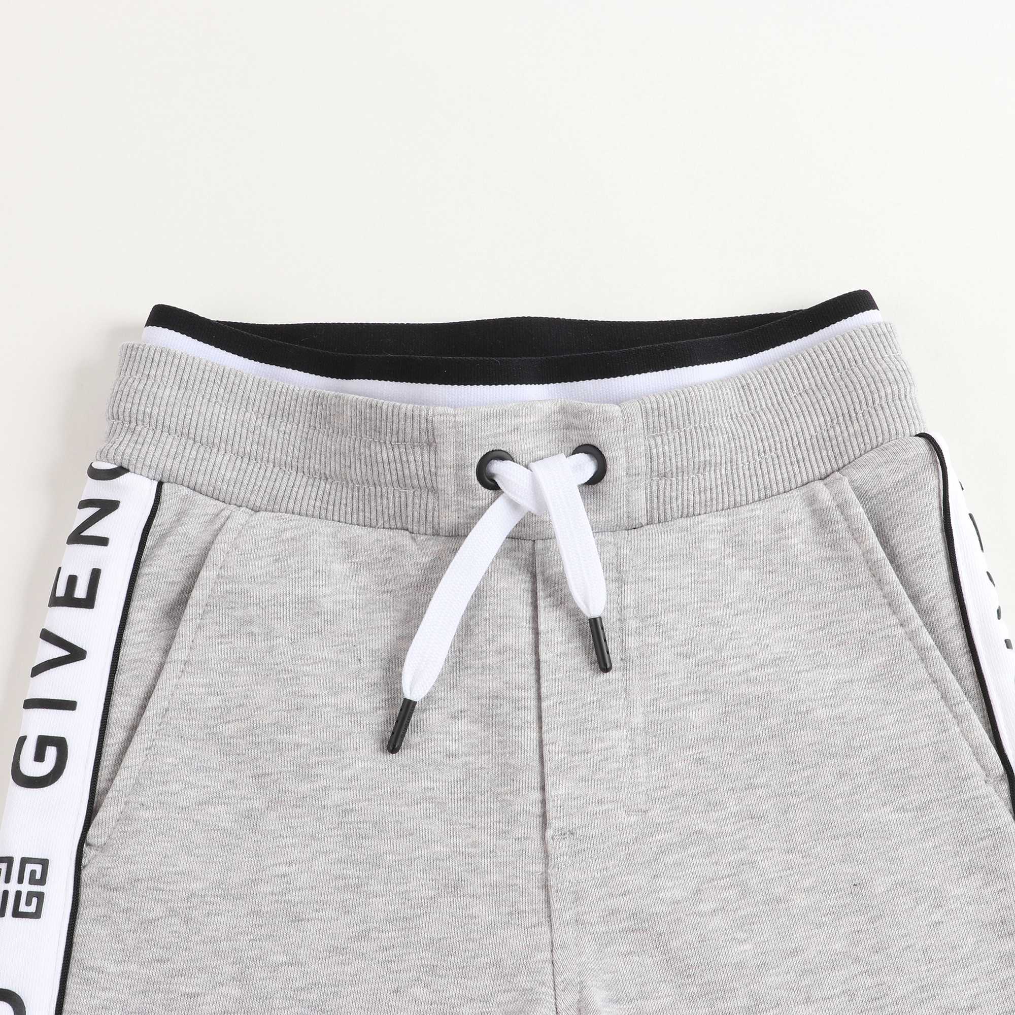 Boys Grey Cotton Shorts