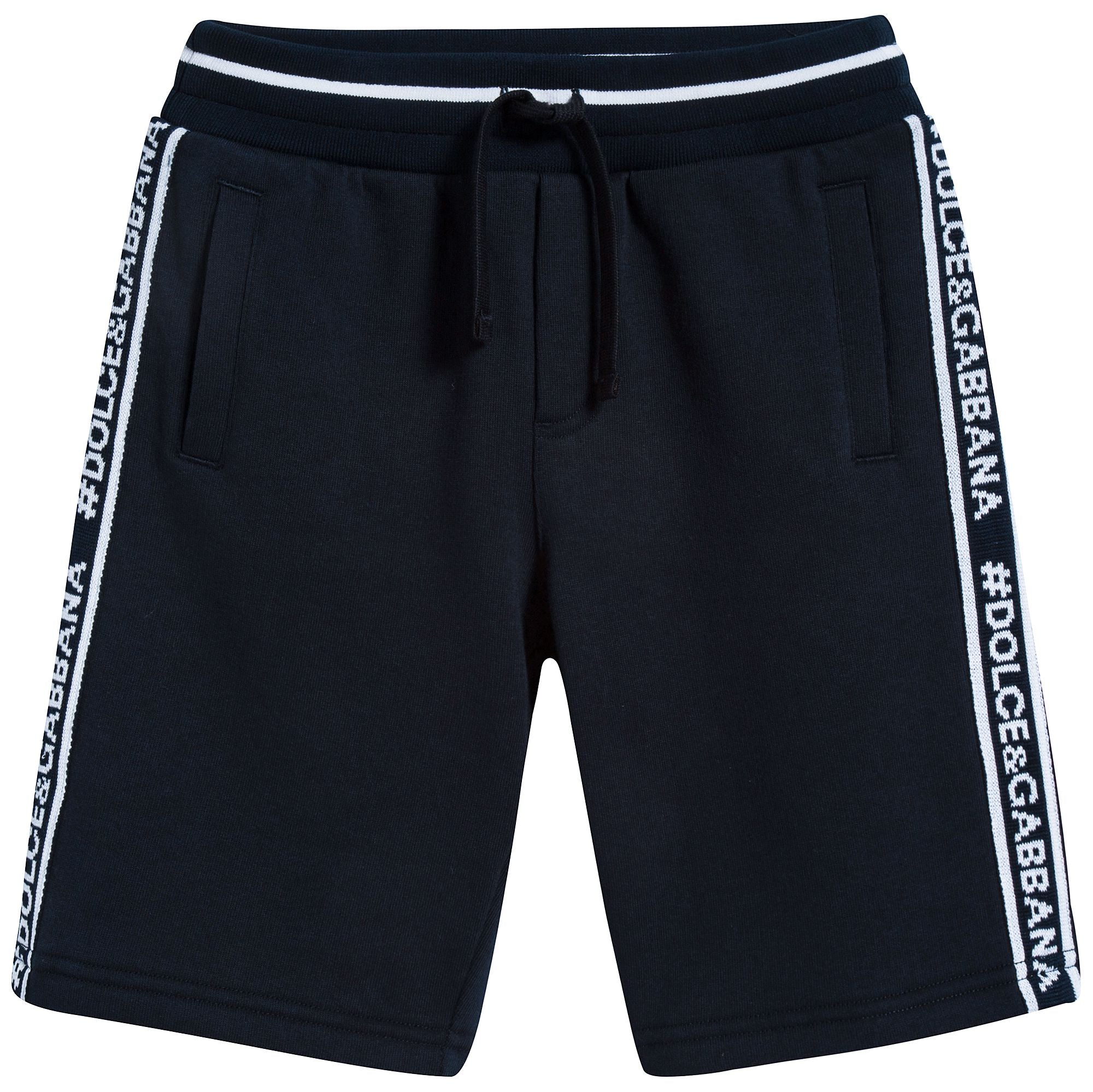 Boys Dark Blue Cotton Shorts